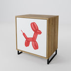 CHILDHOOD MEMORY Aparador de 1 Porta em Efeito Carvalho