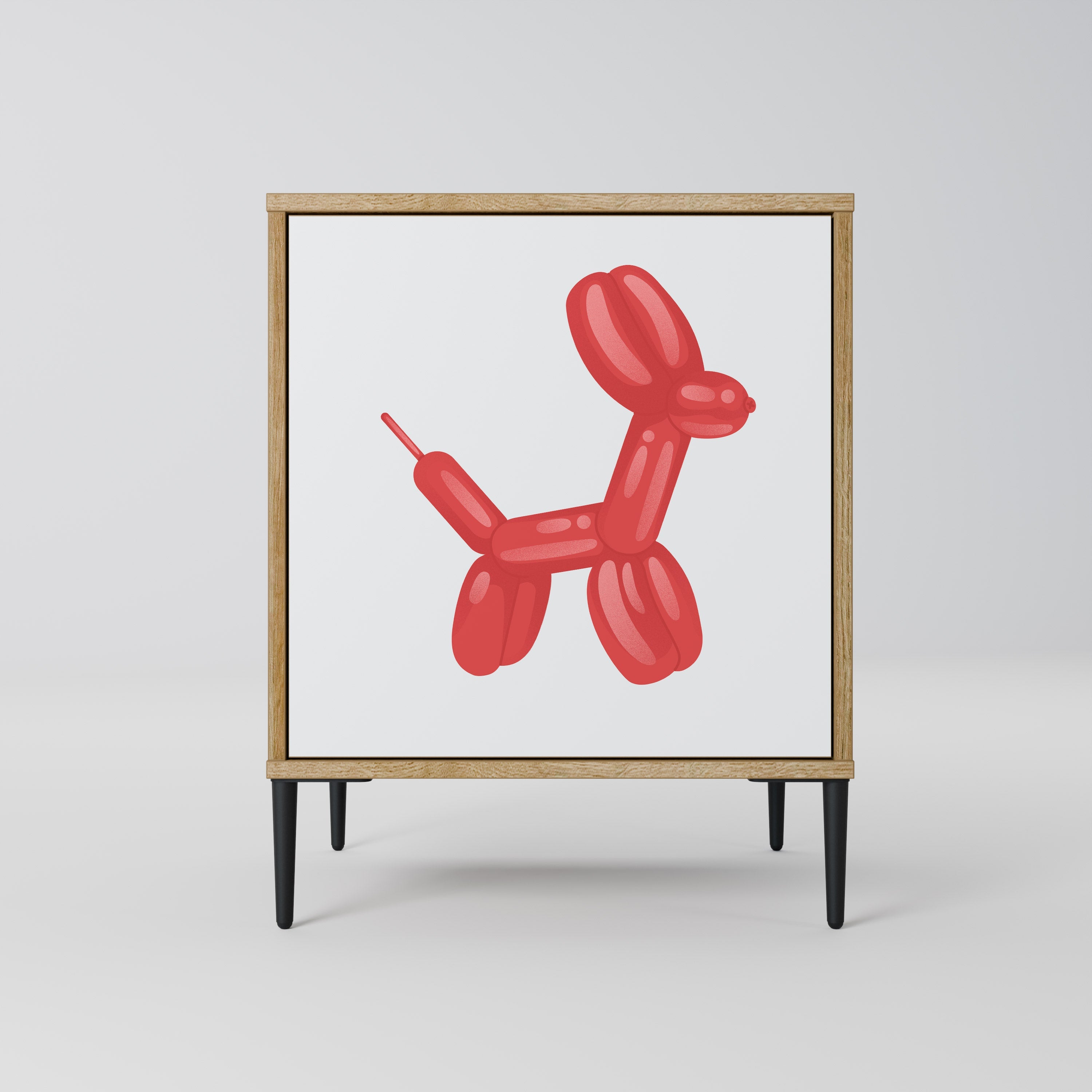 CHILDHOOD MEMORY Aparador de 1 Porta em Efeito Carvalho