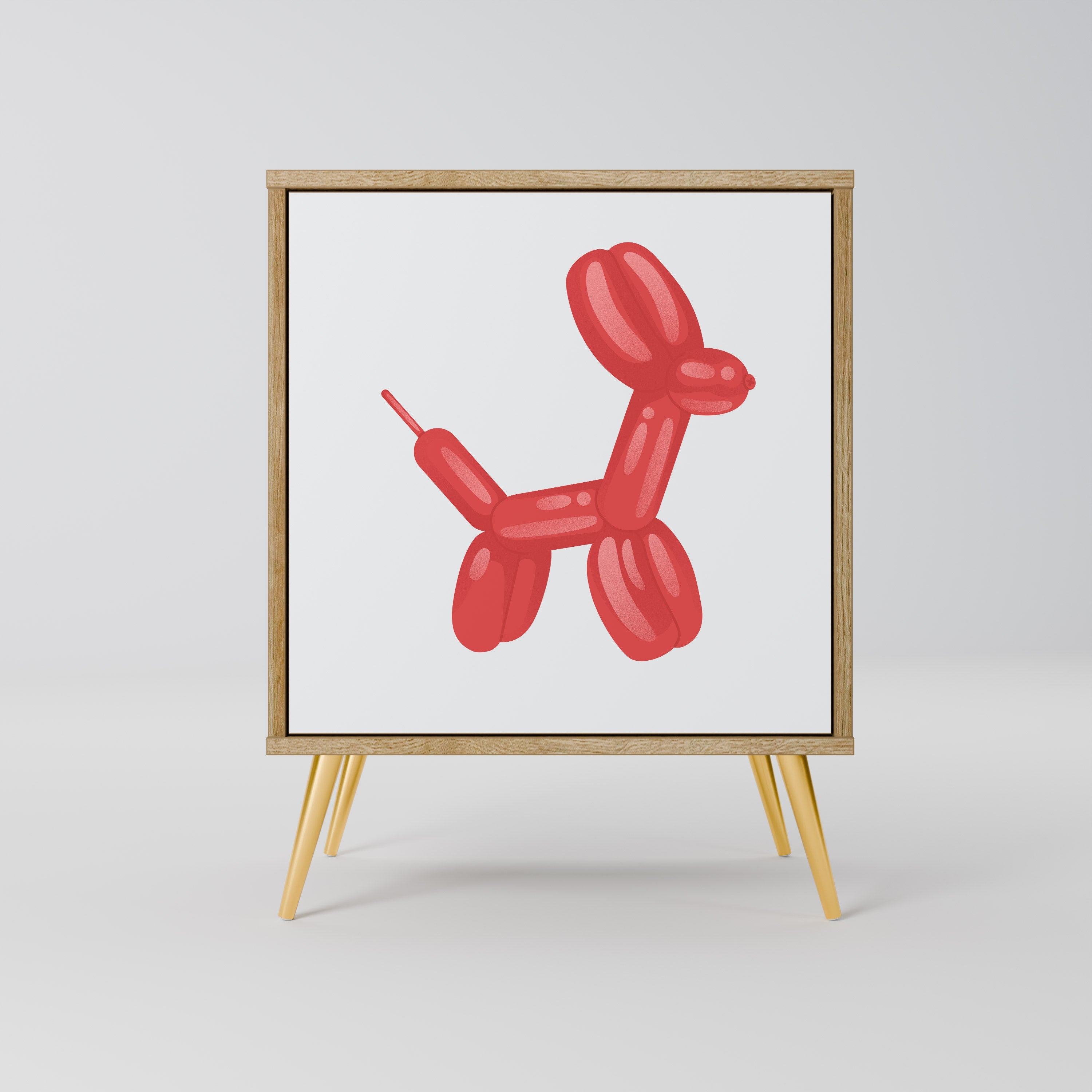 CHILDHOOD MEMORY Aparador de 1 Porta em Efeito Carvalho