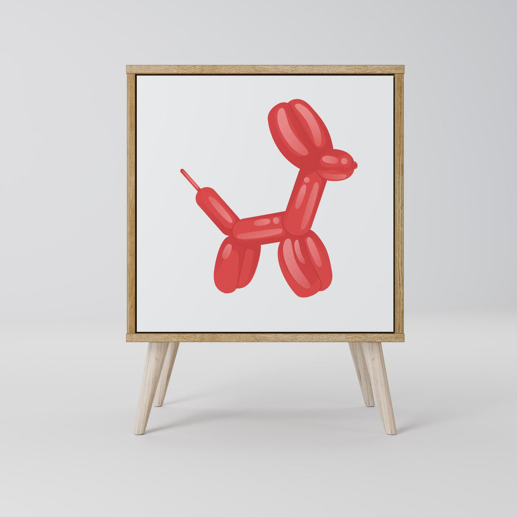 CHILDHOOD MEMORY Aparador de 1 Porta em Efeito Carvalho