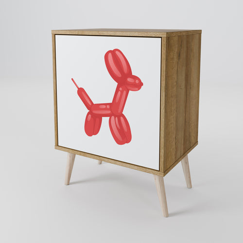 CHILDHOOD MEMORY Aparador de 1 Porta em Efeito Carvalho