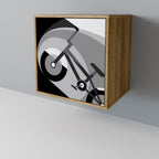 BIKE ENERGY Aparador de 1 Porta em Efeito Carvalho