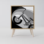 BIKE ENERGY Aparador de 1 Porta em Efeito Carvalho