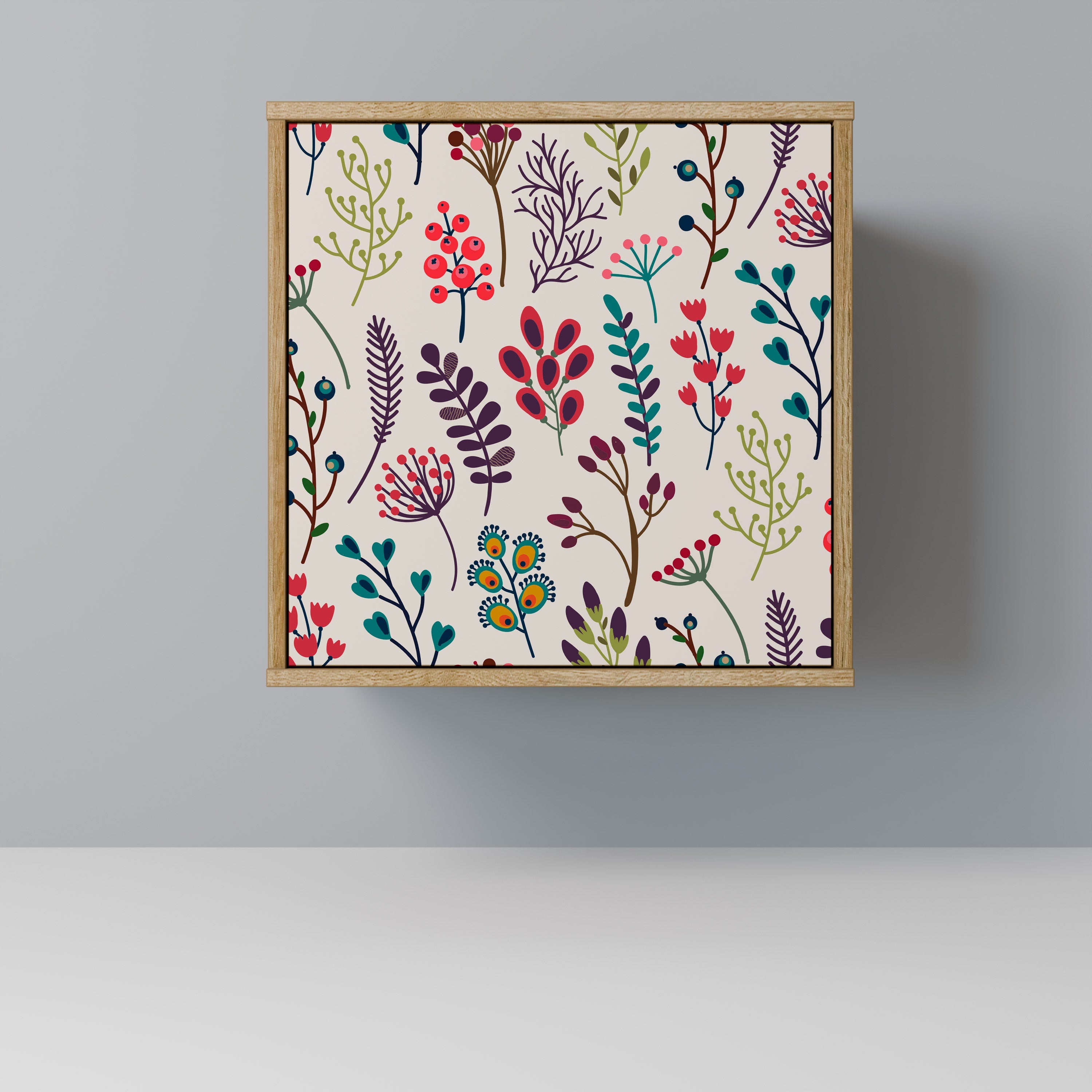 AUTUMN SUNDRIES Aparador de 1 Porta em Efeito Carvalho