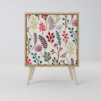 AUTUMN SUNDRIES Aparador de 1 Porta em Efeito Carvalho