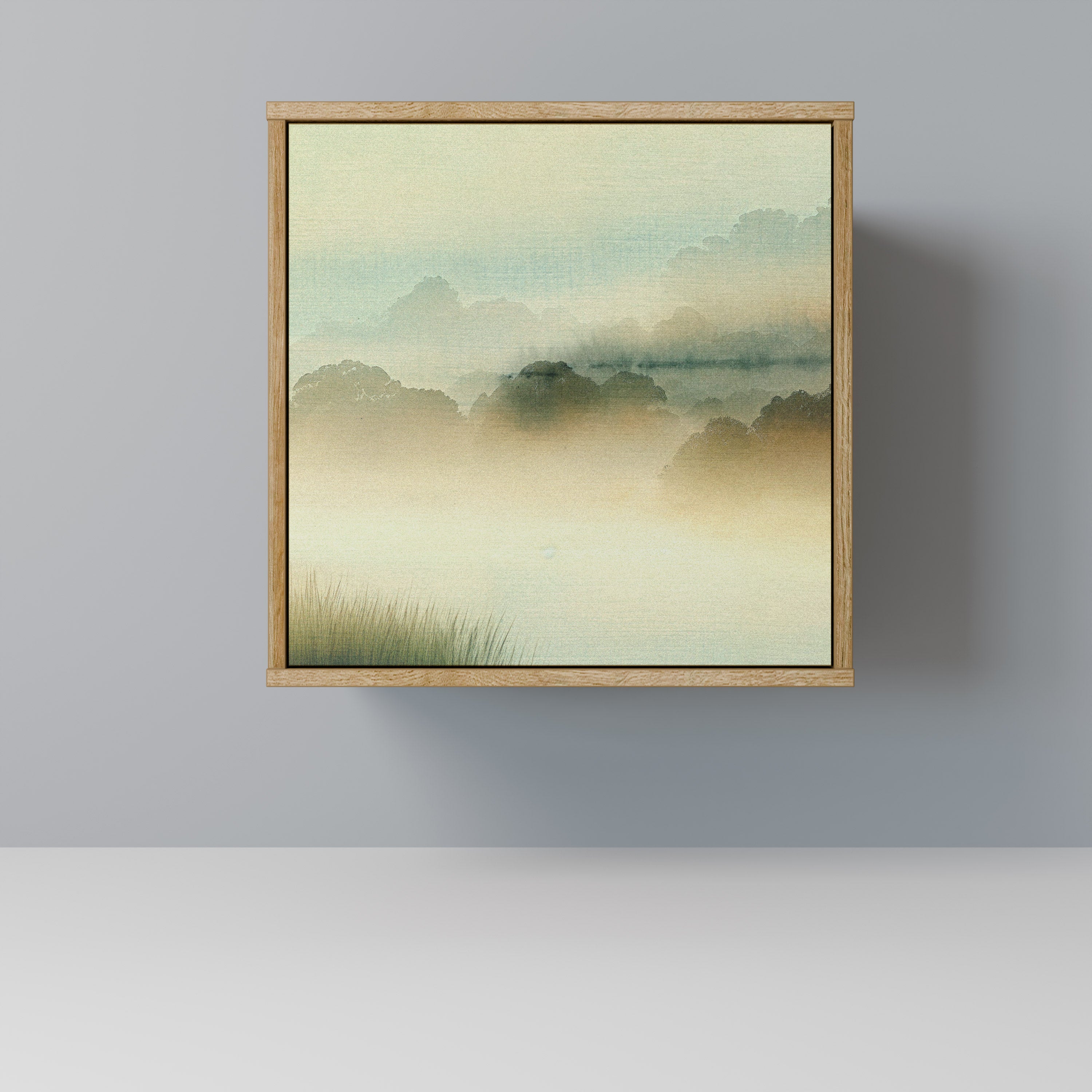 MORNING BY THE LAKE Aparador de 1 Porta em Efeito Carvalho