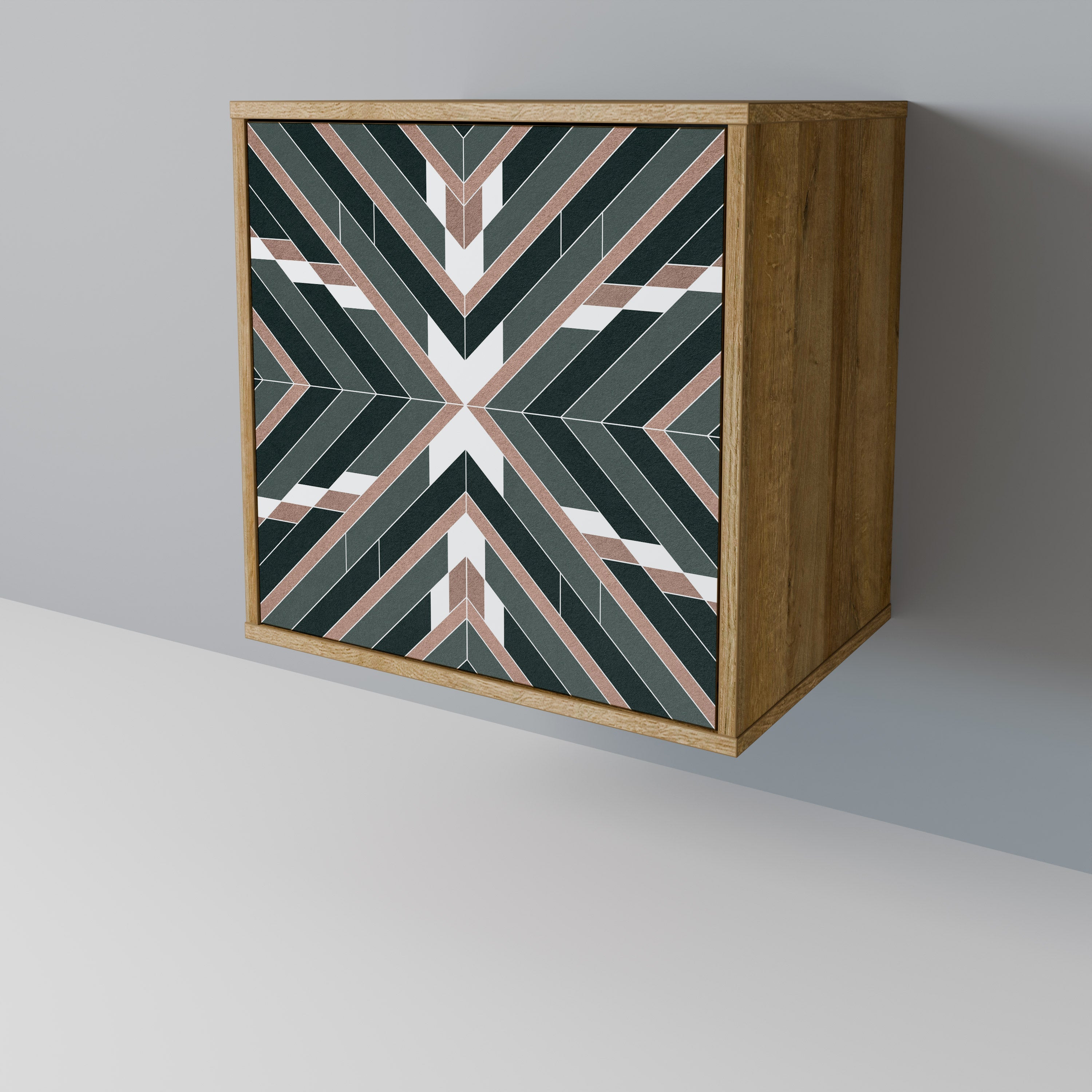 DIMENSION DELIGHTS Aparador de 1 Porta em Efeito Carvalho