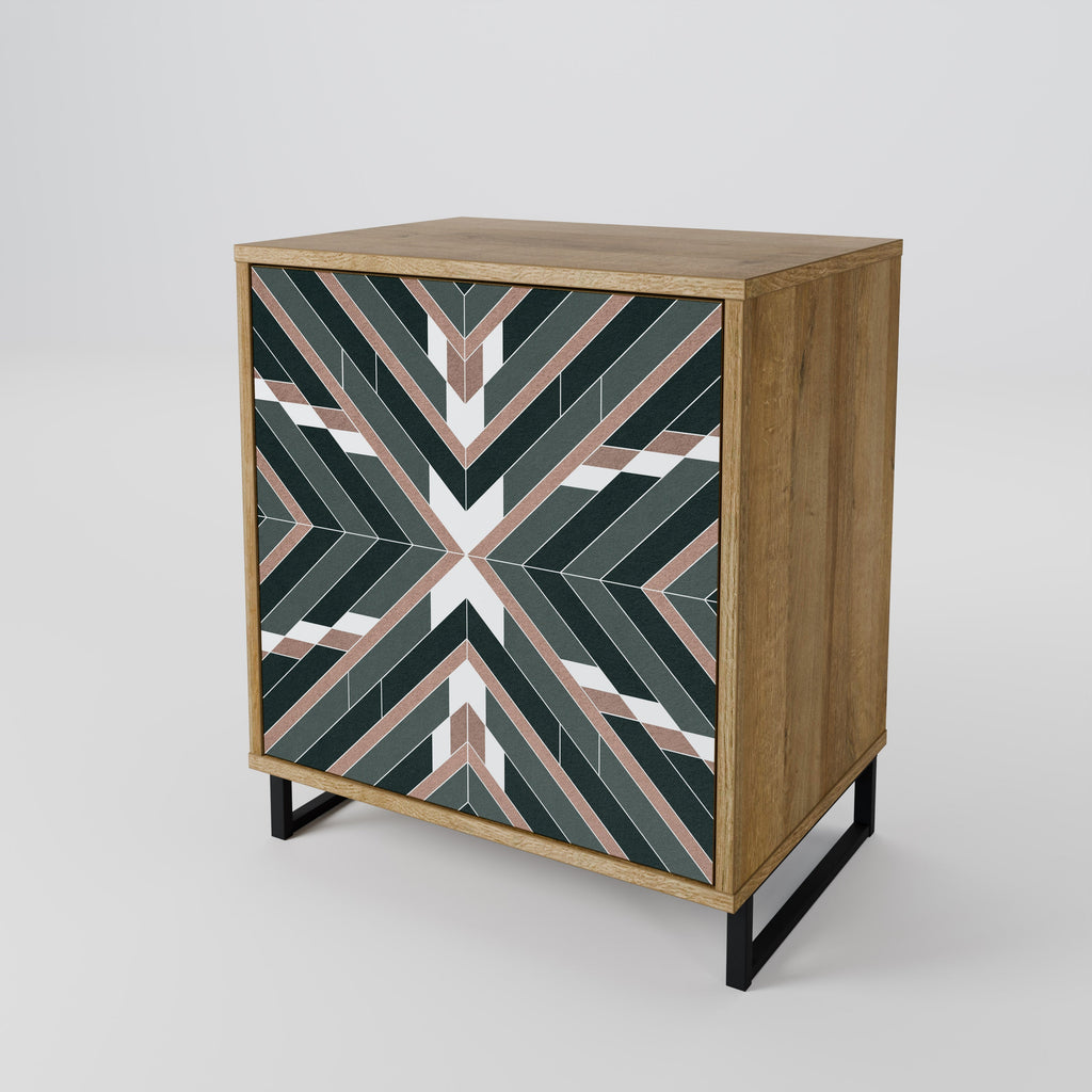 DIMENSION DELIGHTS Aparador de 1 Porta em Efeito Carvalho