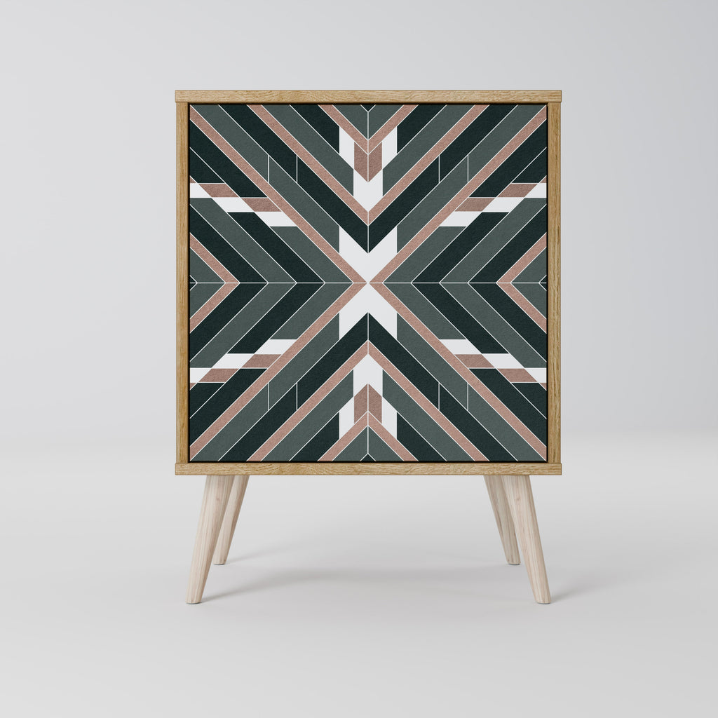 DIMENSION DELIGHTS Aparador de 1 Porta em Efeito Carvalho