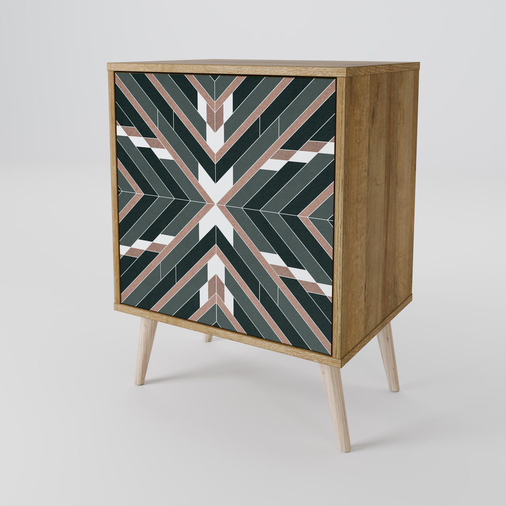 DIMENSION DELIGHTS Aparador de 1 Porta em Efeito Carvalho