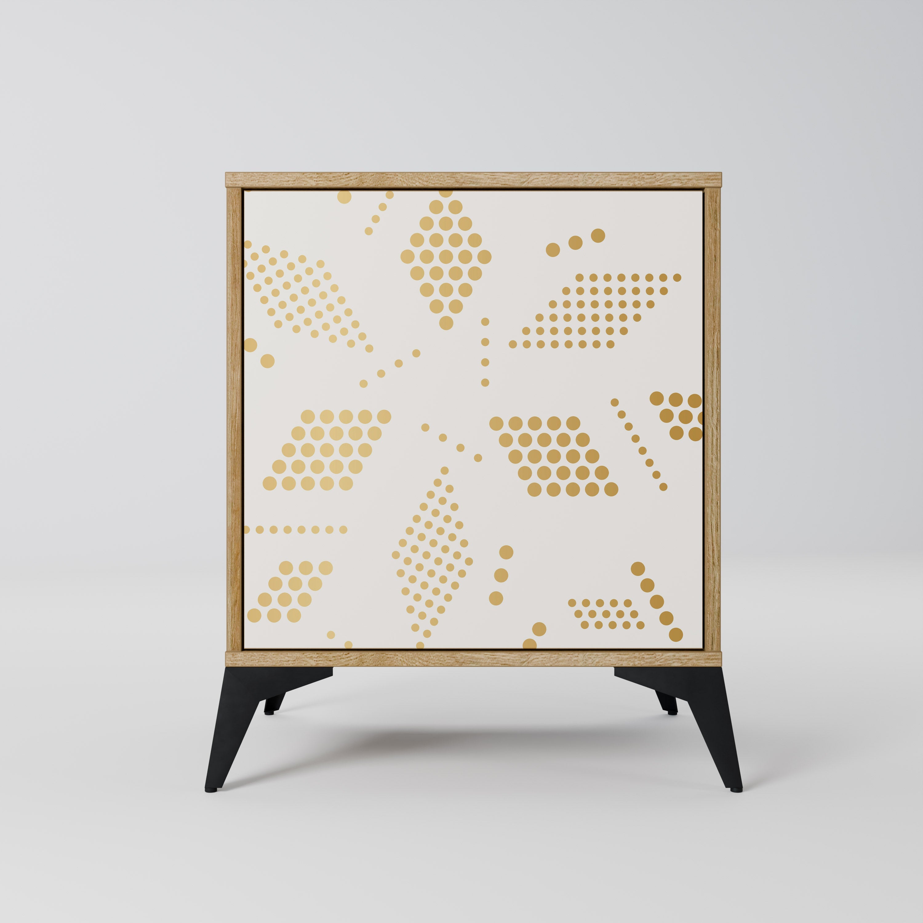 SPOTTED DAZE Aparador de 1 Porta em Efeito Carvalho