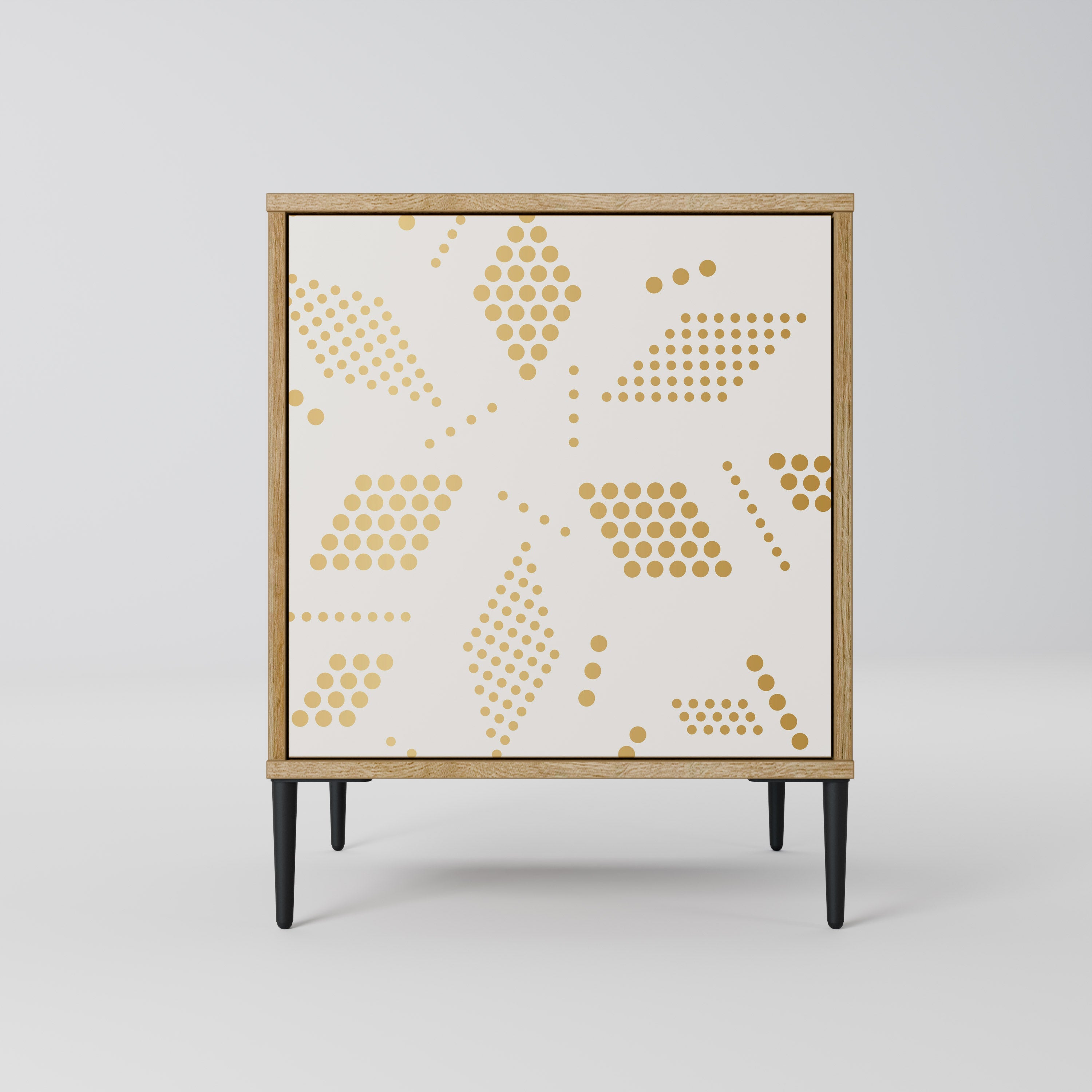 SPOTTED DAZE Aparador de 1 Porta em Efeito Carvalho