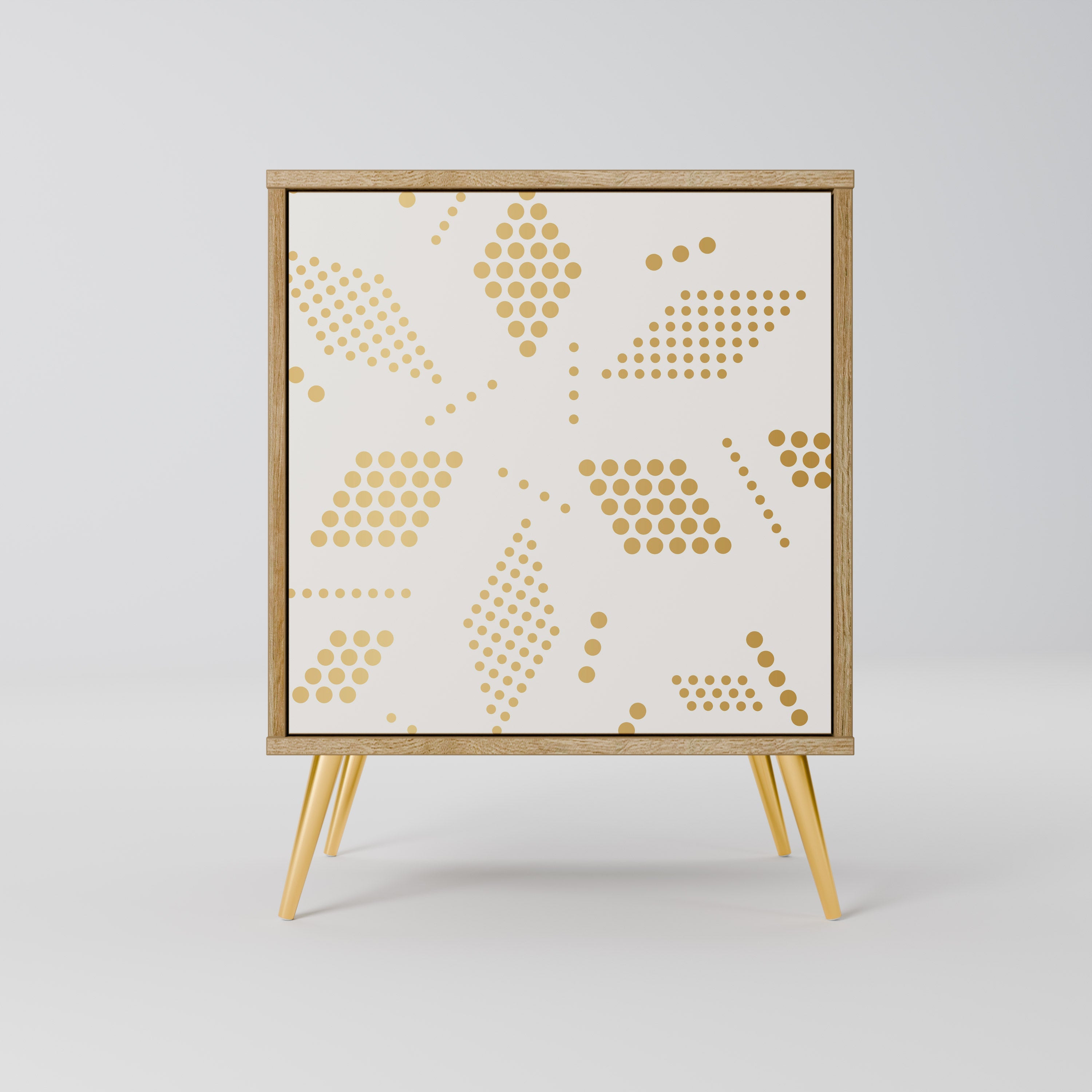 SPOTTED DAZE Aparador de 1 Porta em Efeito Carvalho