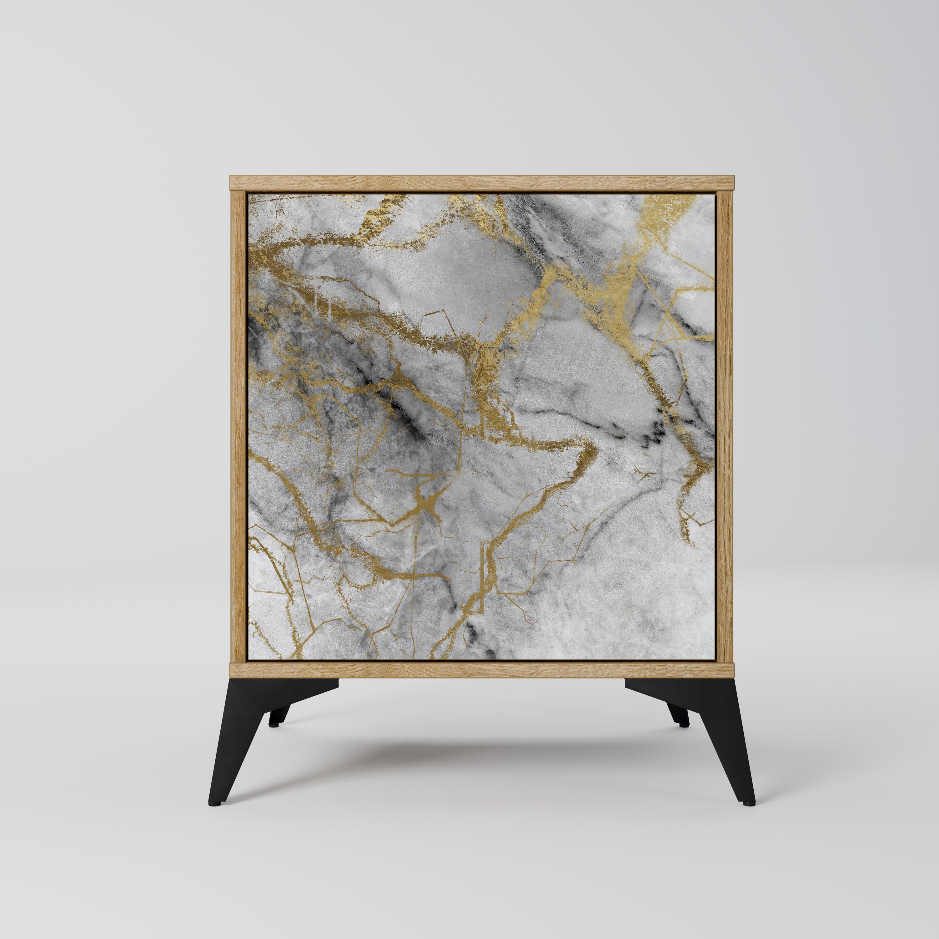 TIMELESS GLIDE Aparador de 1 Porta em Efeito Carvalho