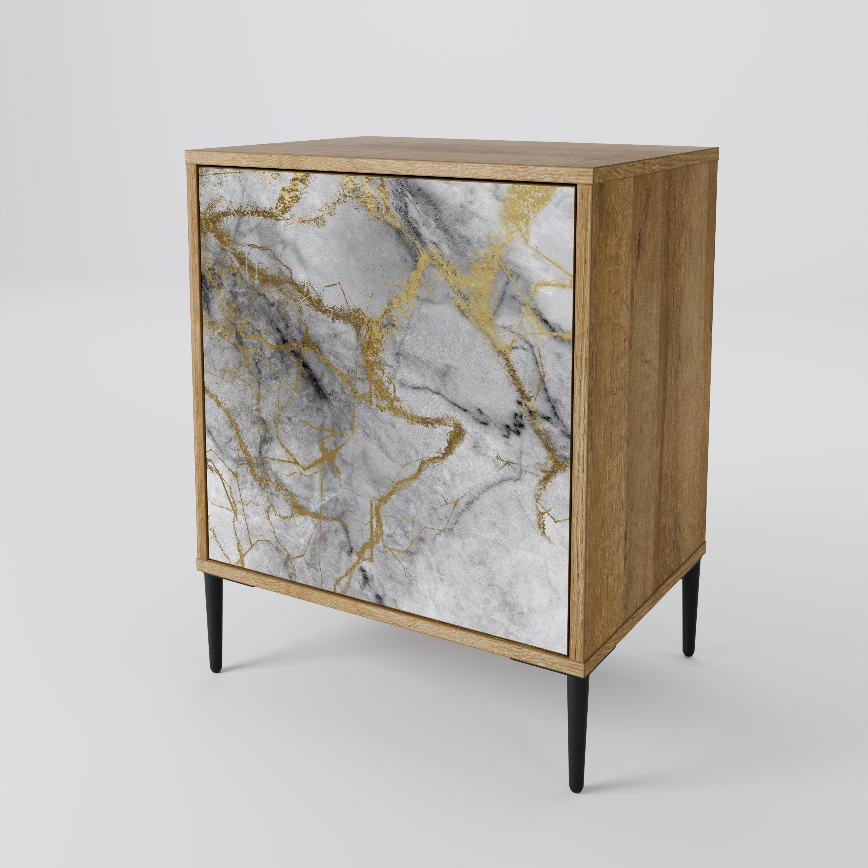 TIMELESS GLIDE Aparador de 1 Porta em Efeito Carvalho