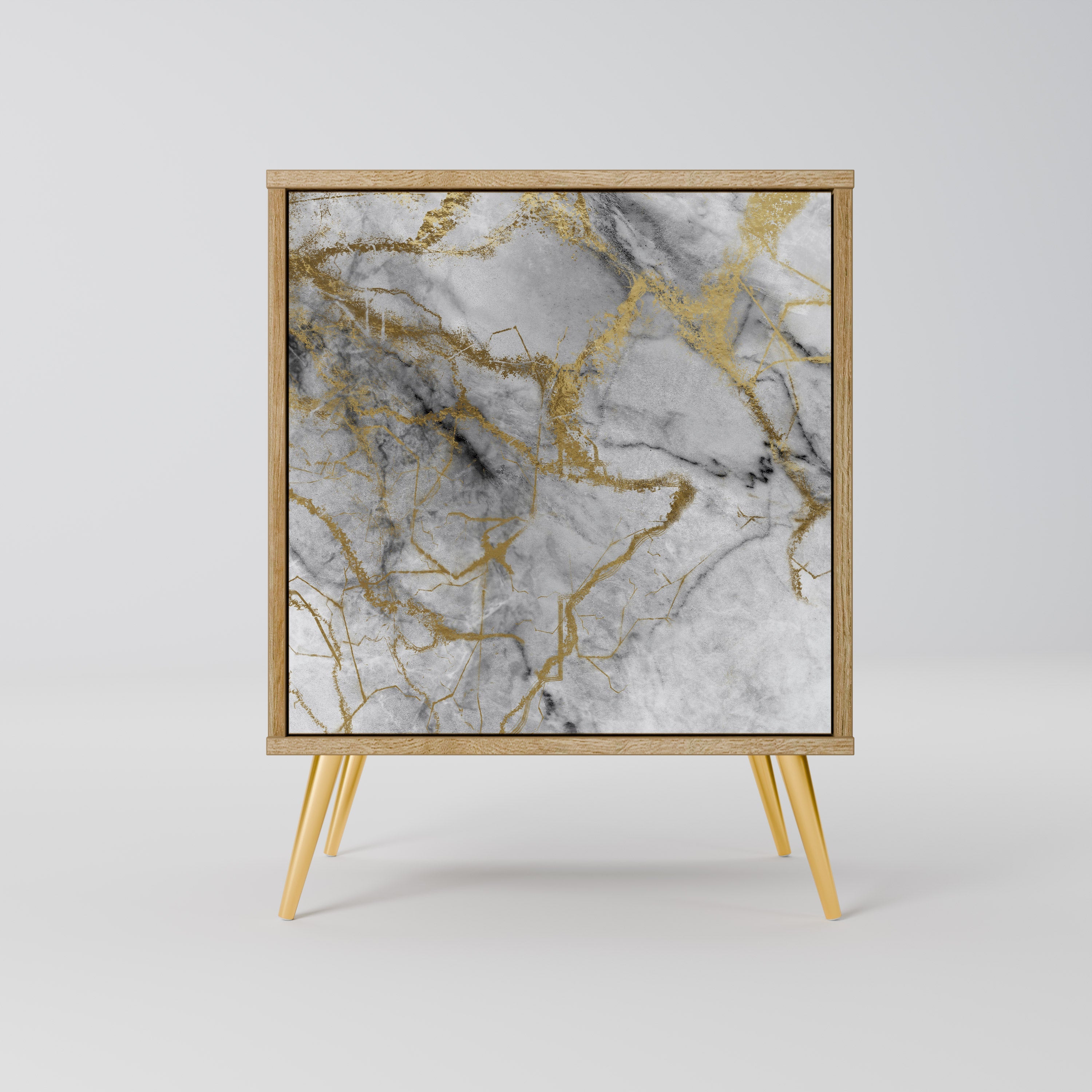 TIMELESS GLIDE Aparador de 1 Porta em Efeito Carvalho