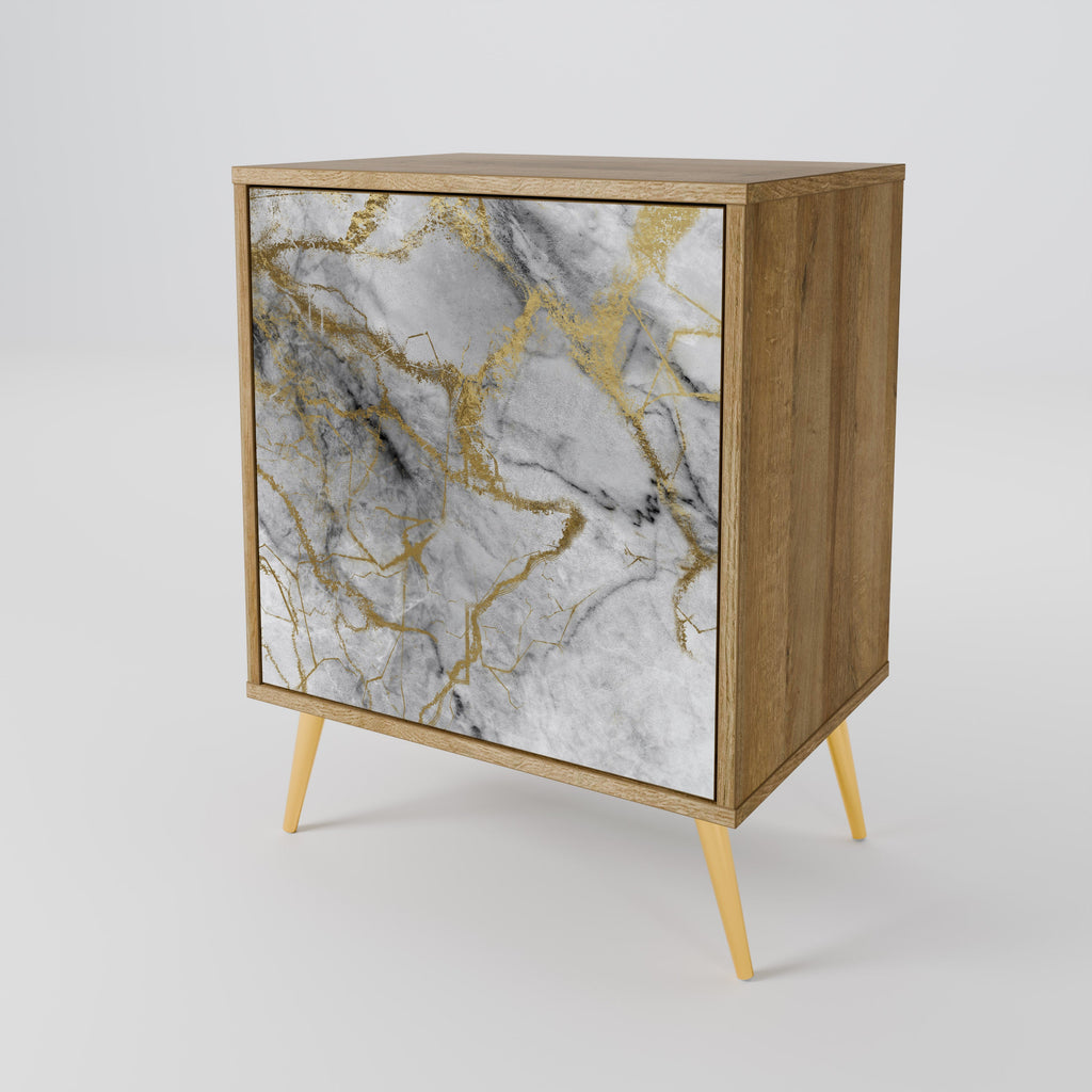 TIMELESS GLIDE Aparador de 1 Porta em Efeito Carvalho