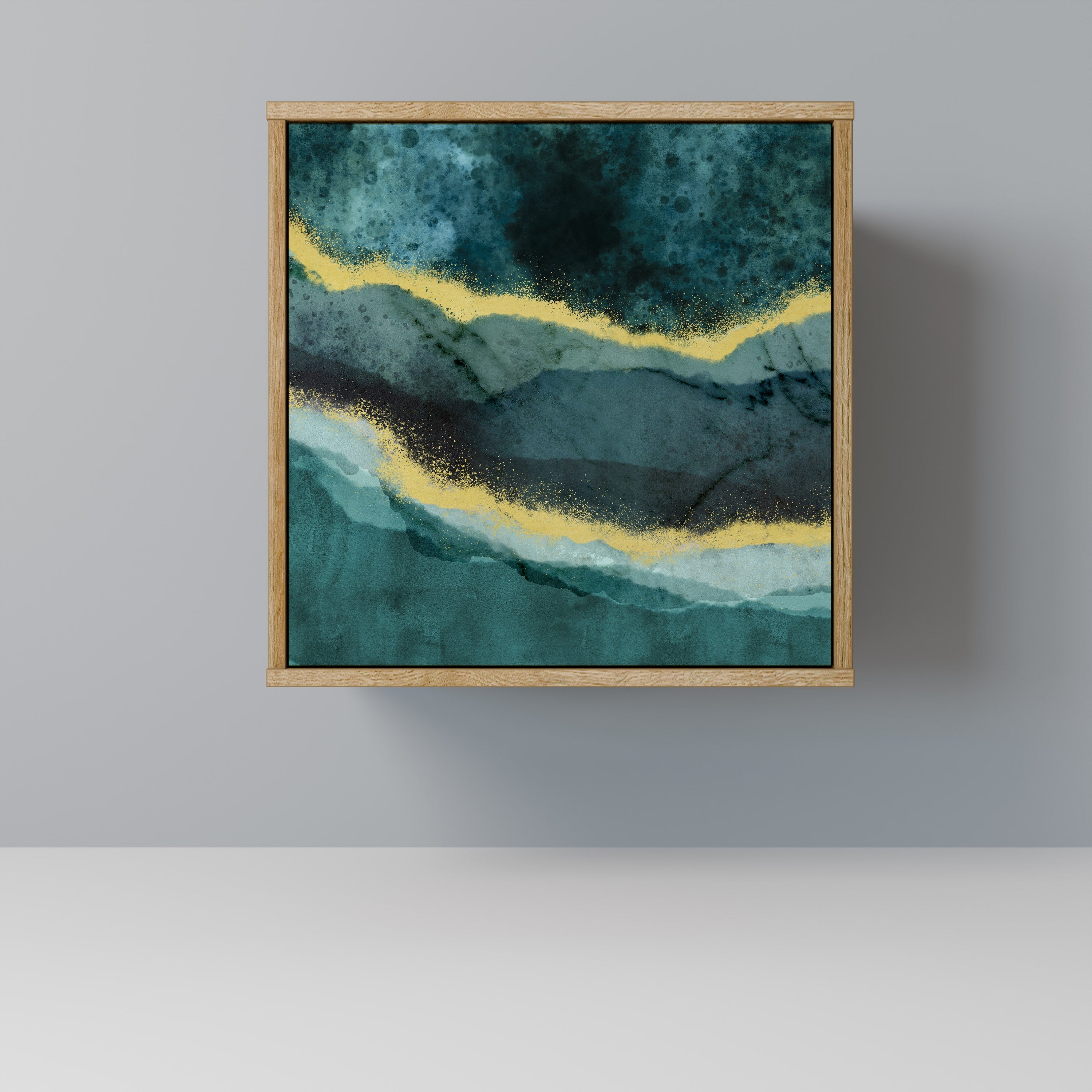 GOLDRUSH ODYSSEY Aparador de 1 Porta em Efeito Carvalho