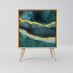 GOLDRUSH ODYSSEY Aparador de 1 Porta em Efeito Carvalho