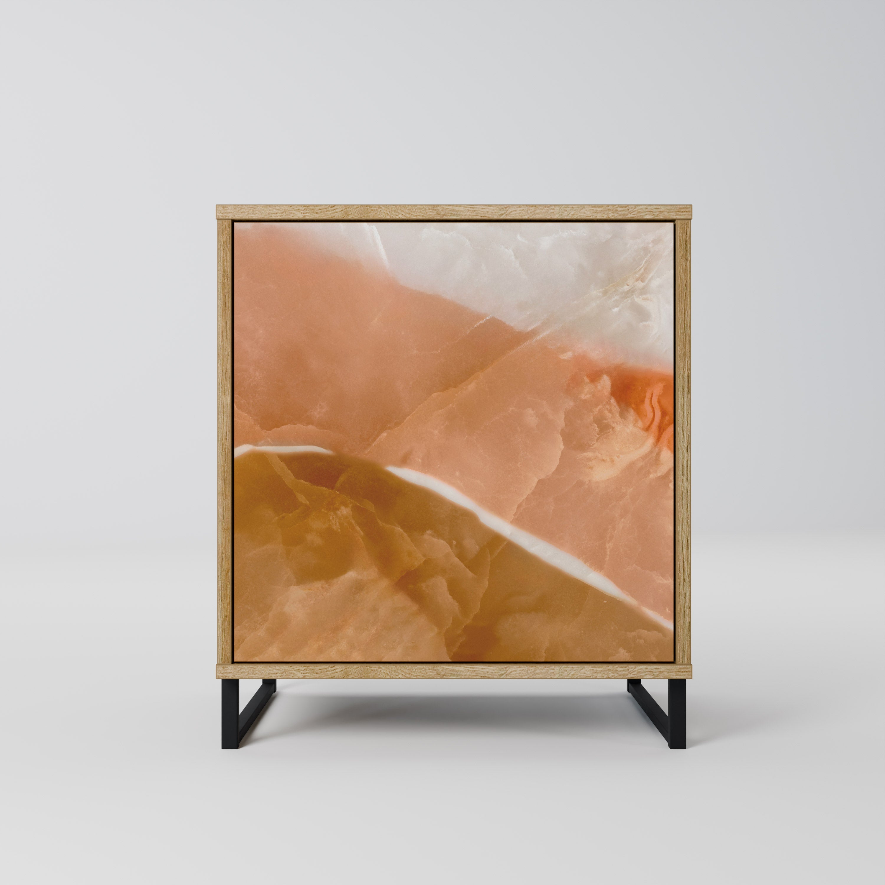 SANDHILLS SPLENDOUR Aparador de 1 Porta em Efeito Carvalho