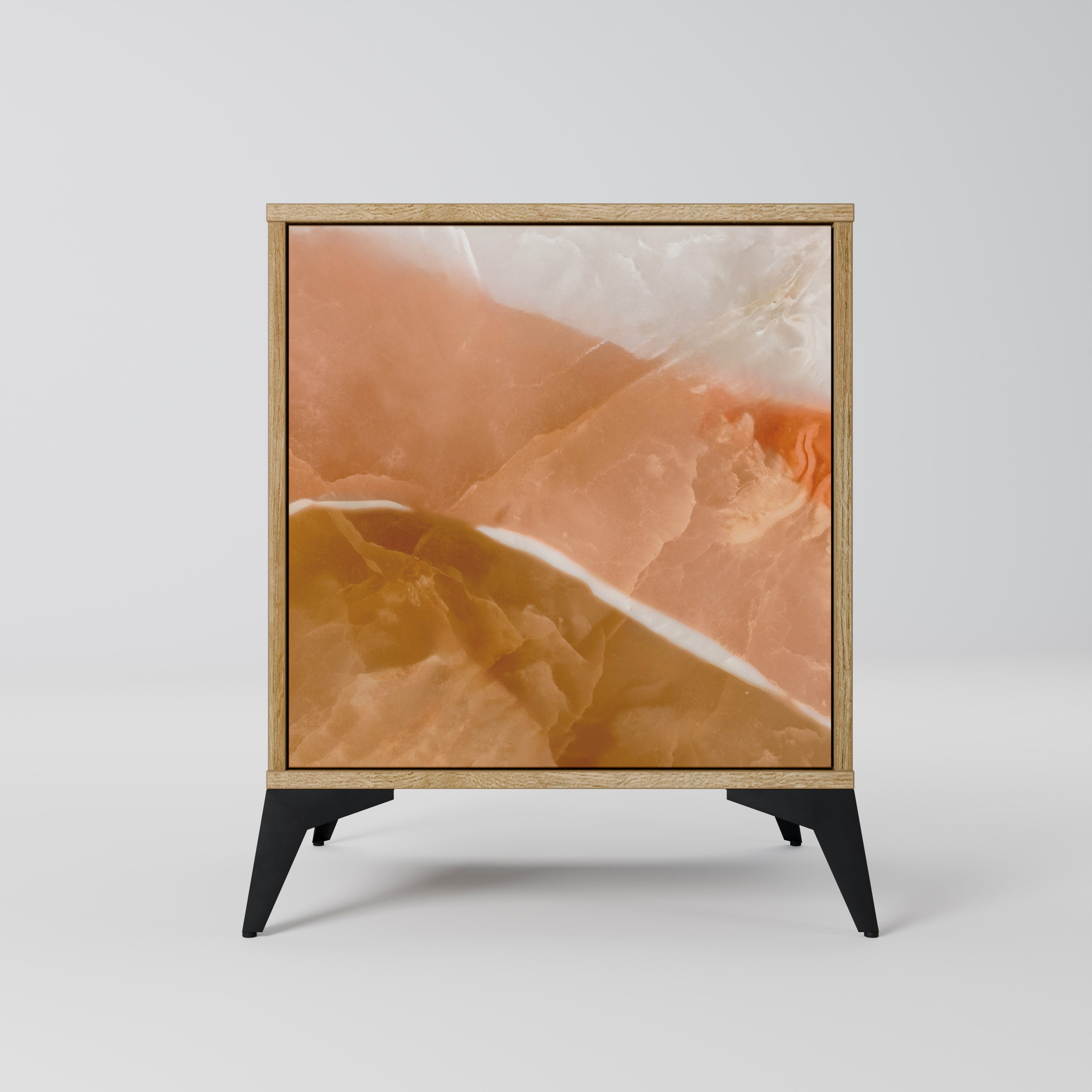 SANDHILLS SPLENDOUR Aparador de 1 Porta em Efeito Carvalho