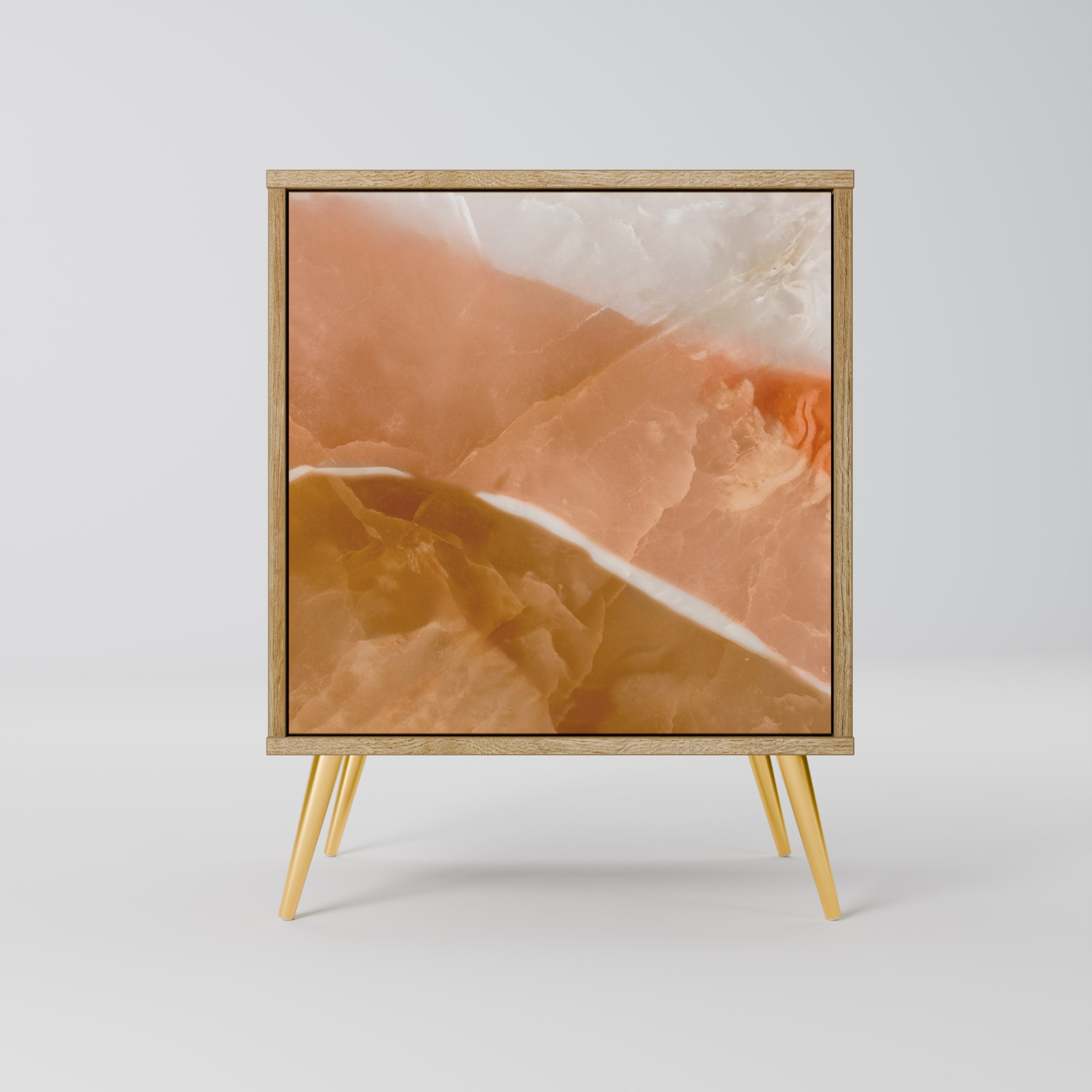 SANDHILLS SPLENDOUR Aparador de 1 Porta em Efeito Carvalho