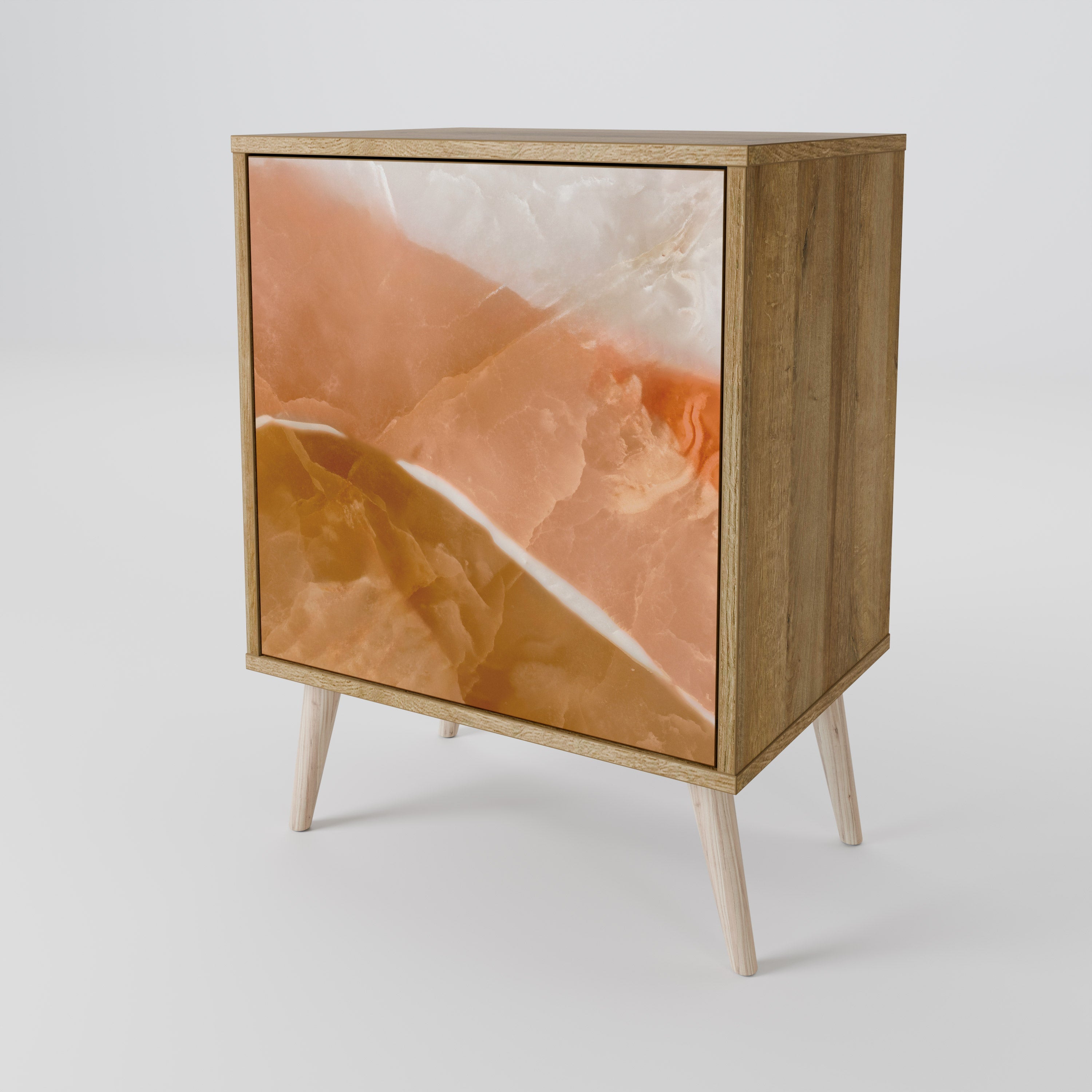 SANDHILLS SPLENDOUR Aparador de 1 Porta em Efeito Carvalho