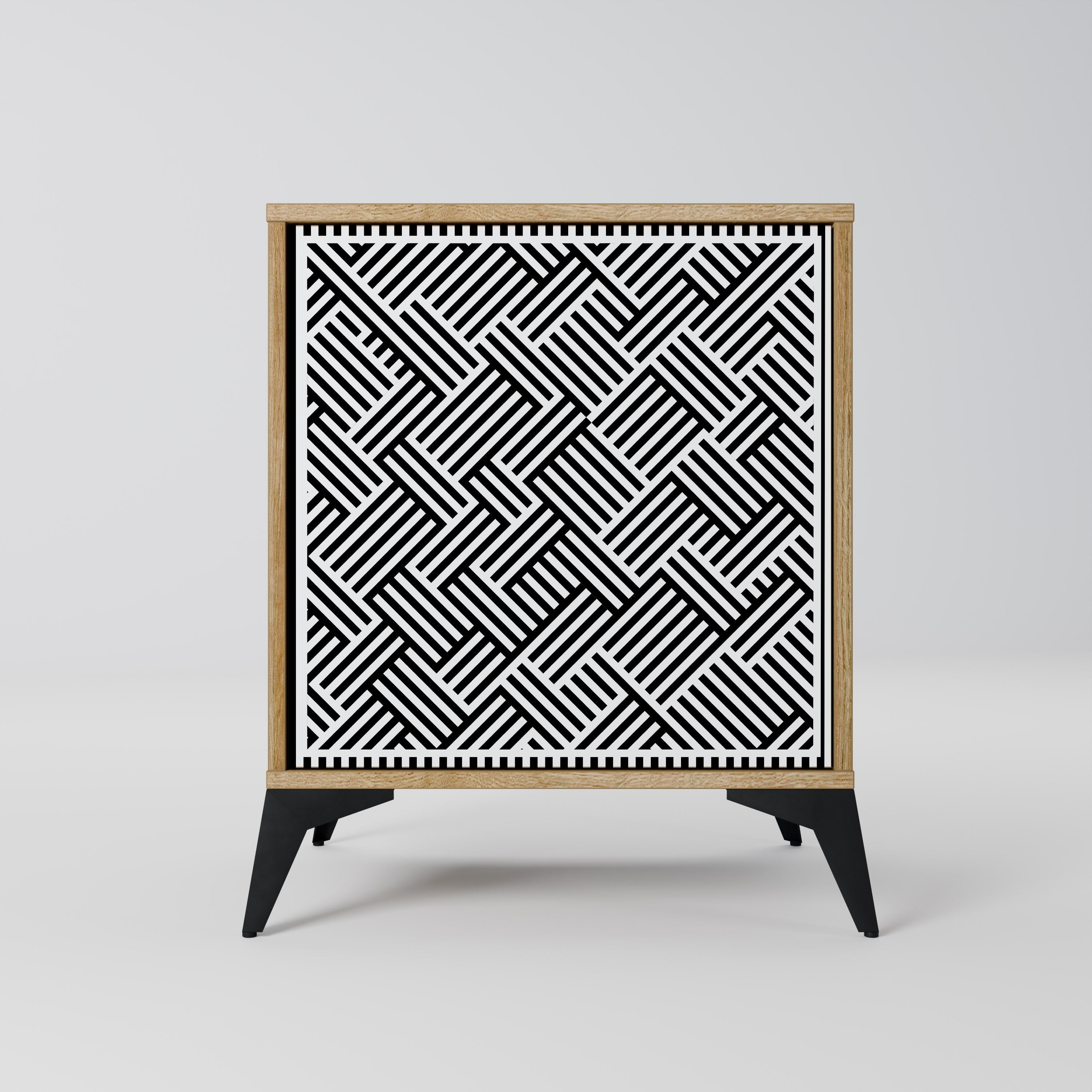 TEMPORARY SEQUENCE Aparador de 1 Porta em Efeito Carvalho