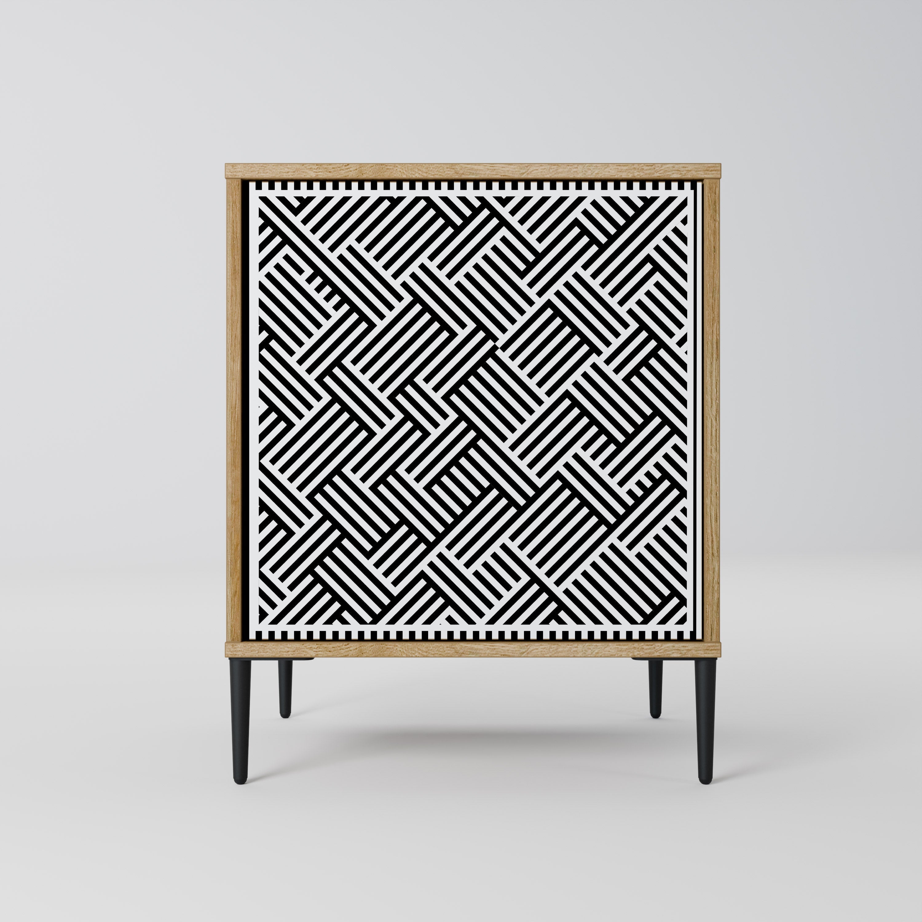 TEMPORARY SEQUENCE Aparador de 1 Porta em Efeito Carvalho