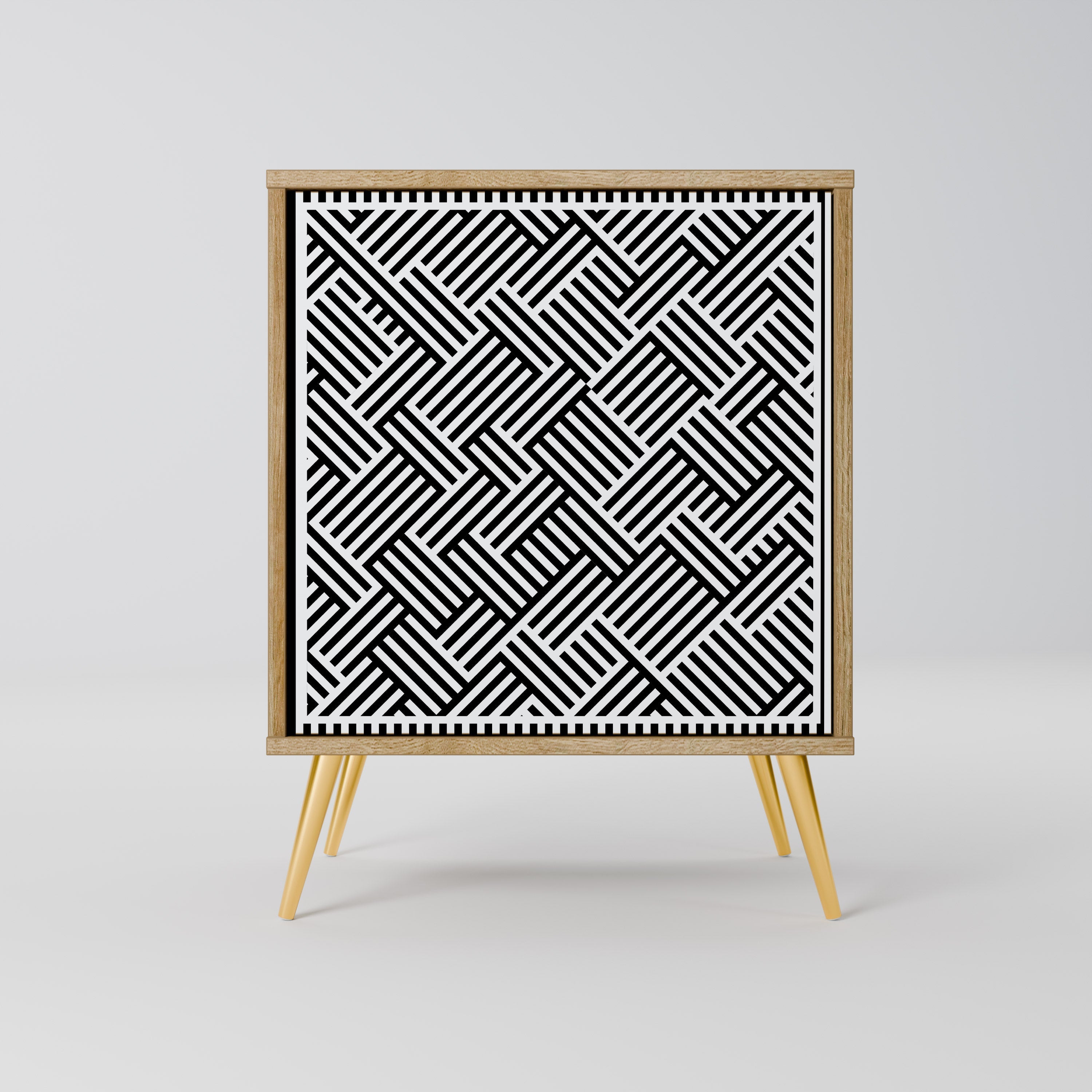 TEMPORARY SEQUENCE Aparador de 1 Porta em Efeito Carvalho