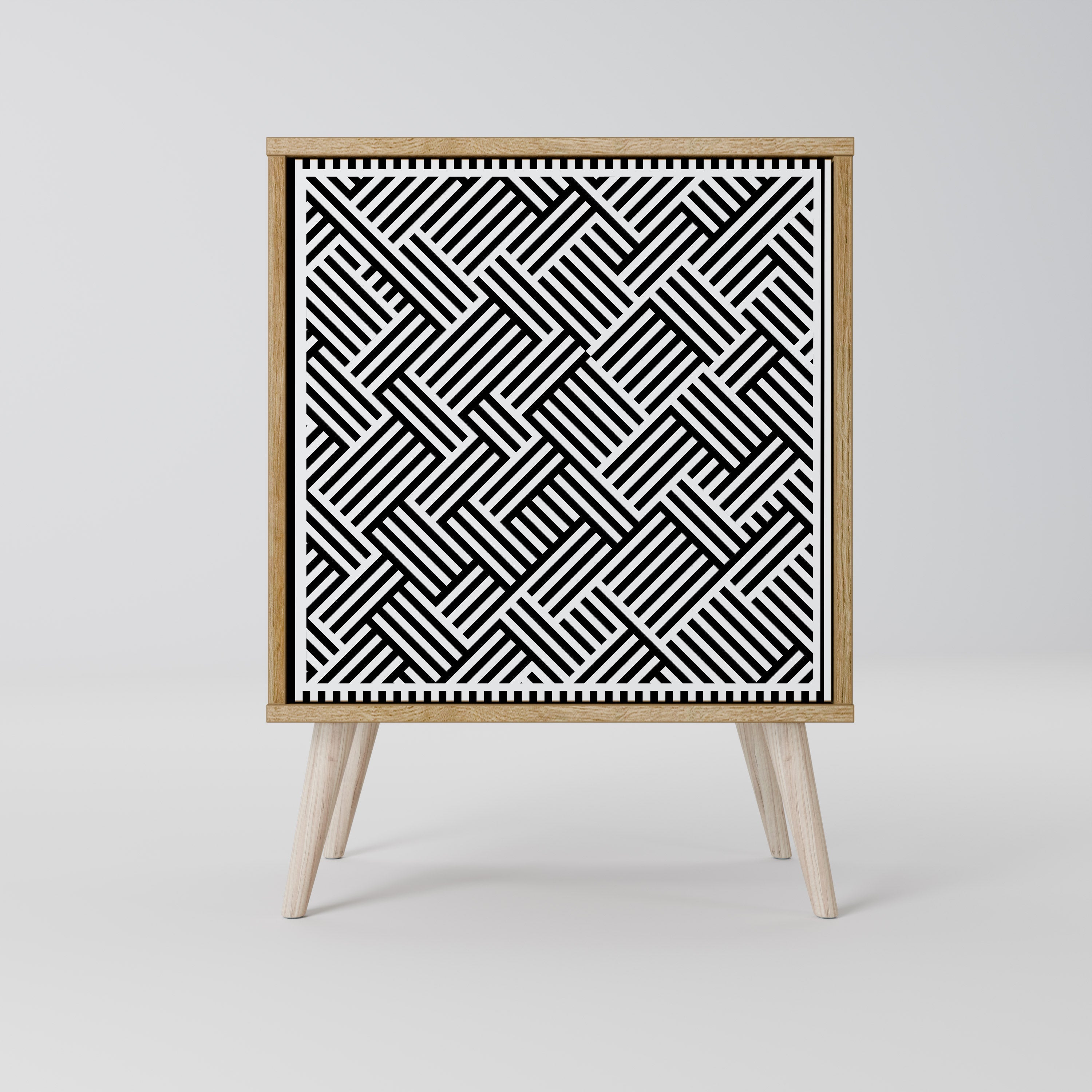 TEMPORARY SEQUENCE Aparador de 1 Porta em Efeito Carvalho