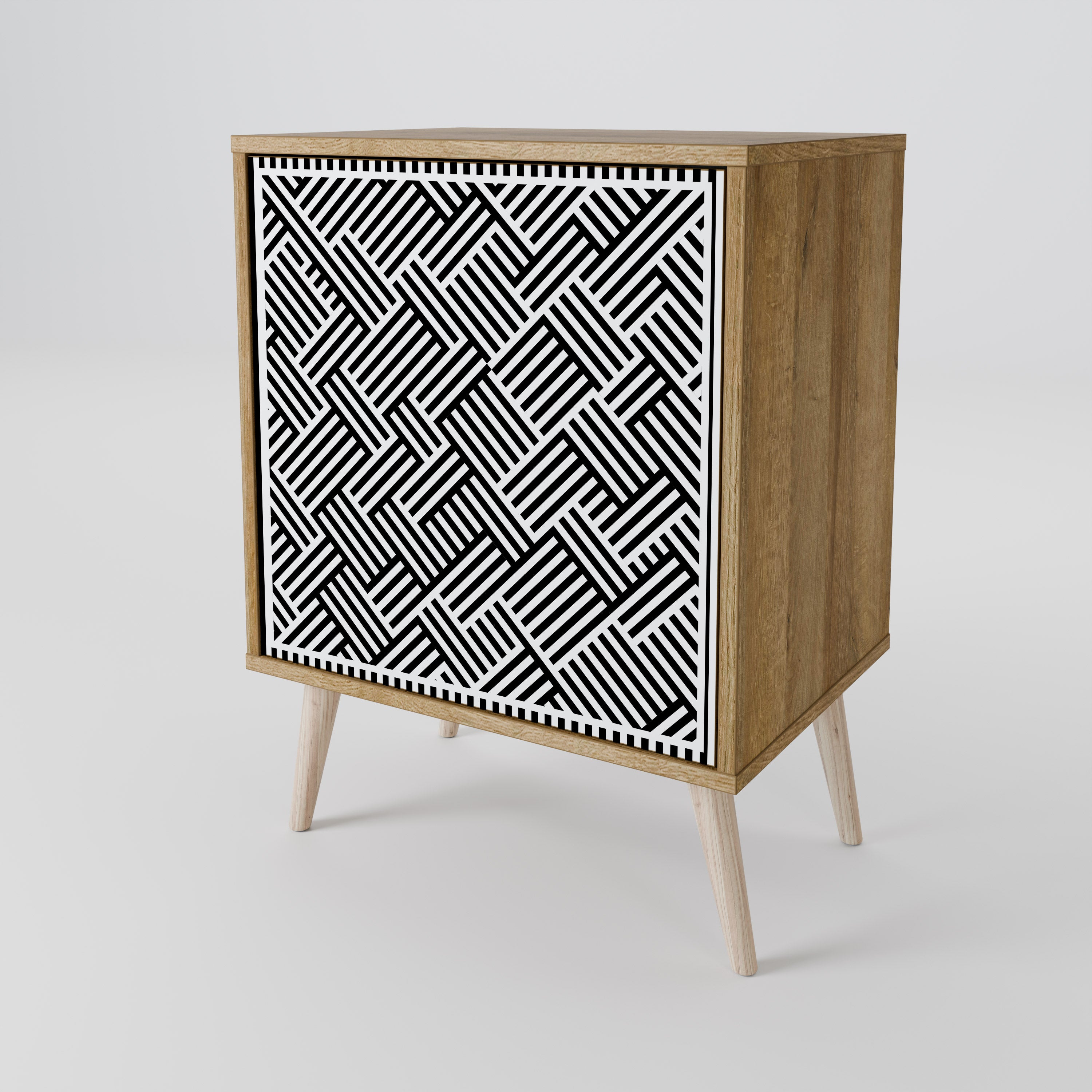 TEMPORARY SEQUENCE Aparador de 1 Porta em Efeito Carvalho