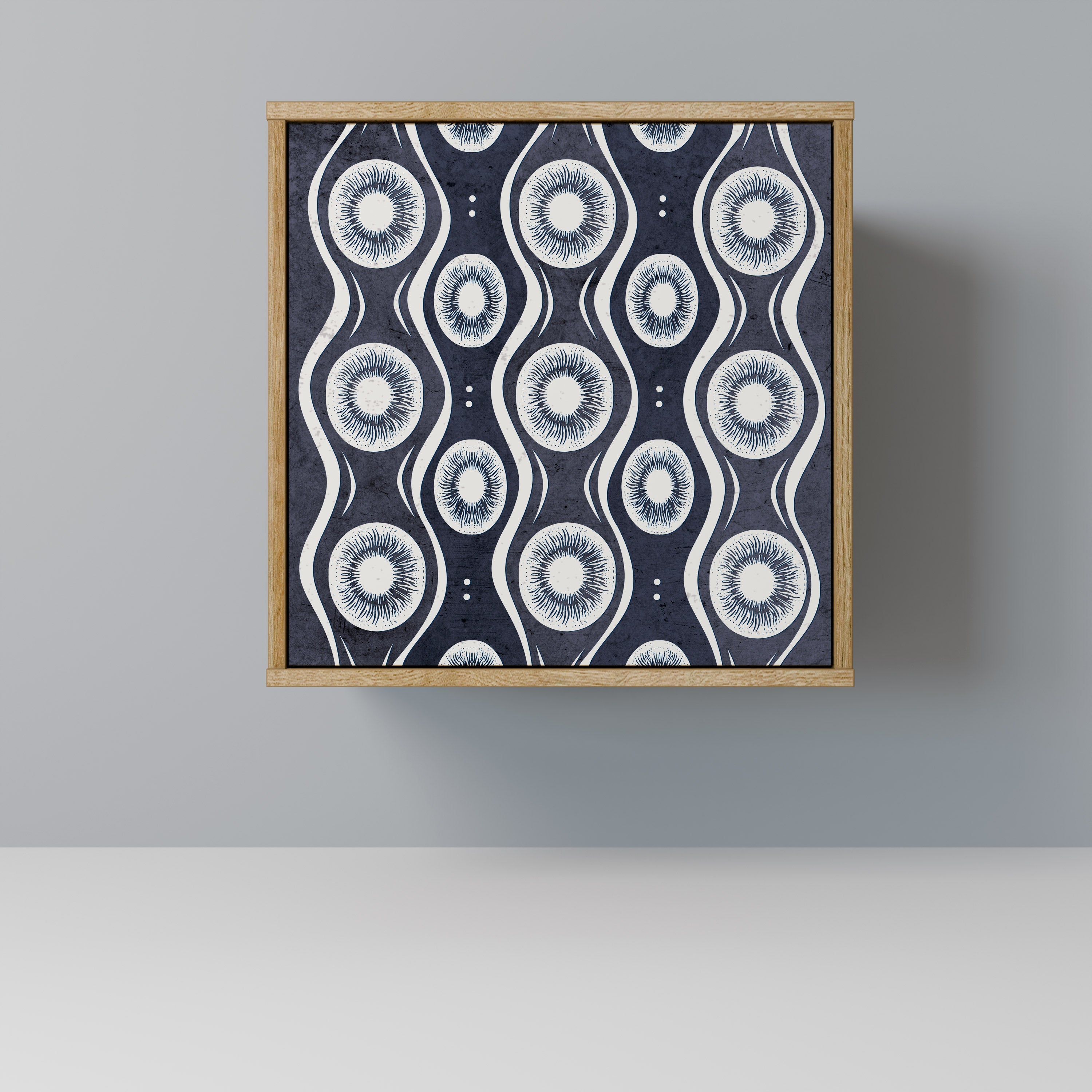 GRAPHITE EYES Aparador de 1 Porta em Efeito Carvalho