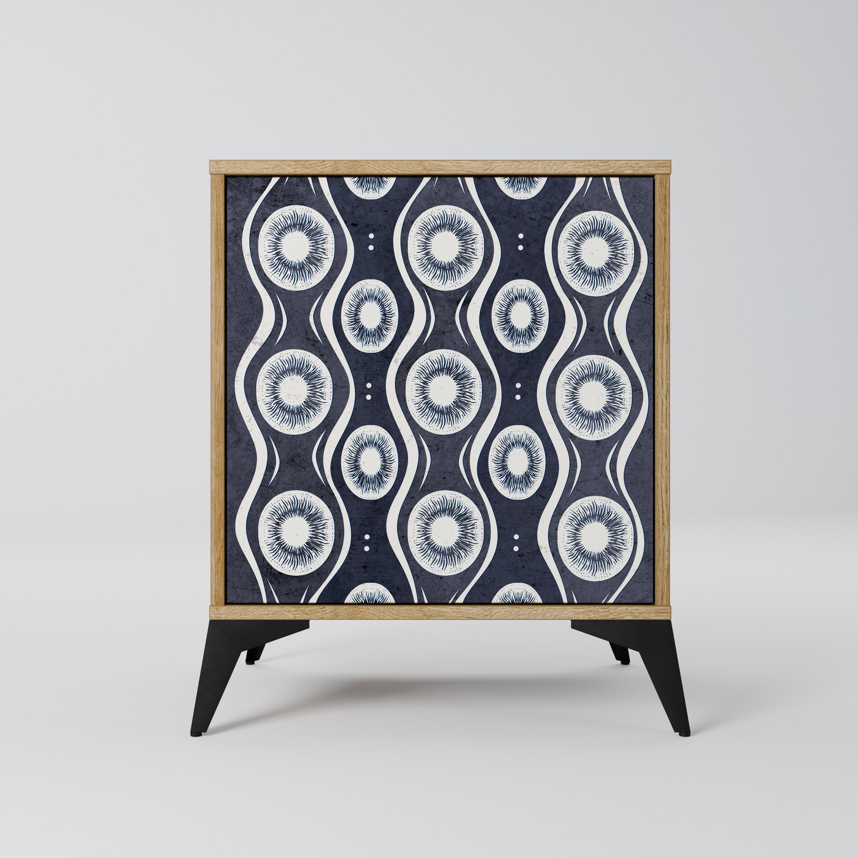 GRAPHITE EYES Aparador de 1 Porta em Efeito Carvalho