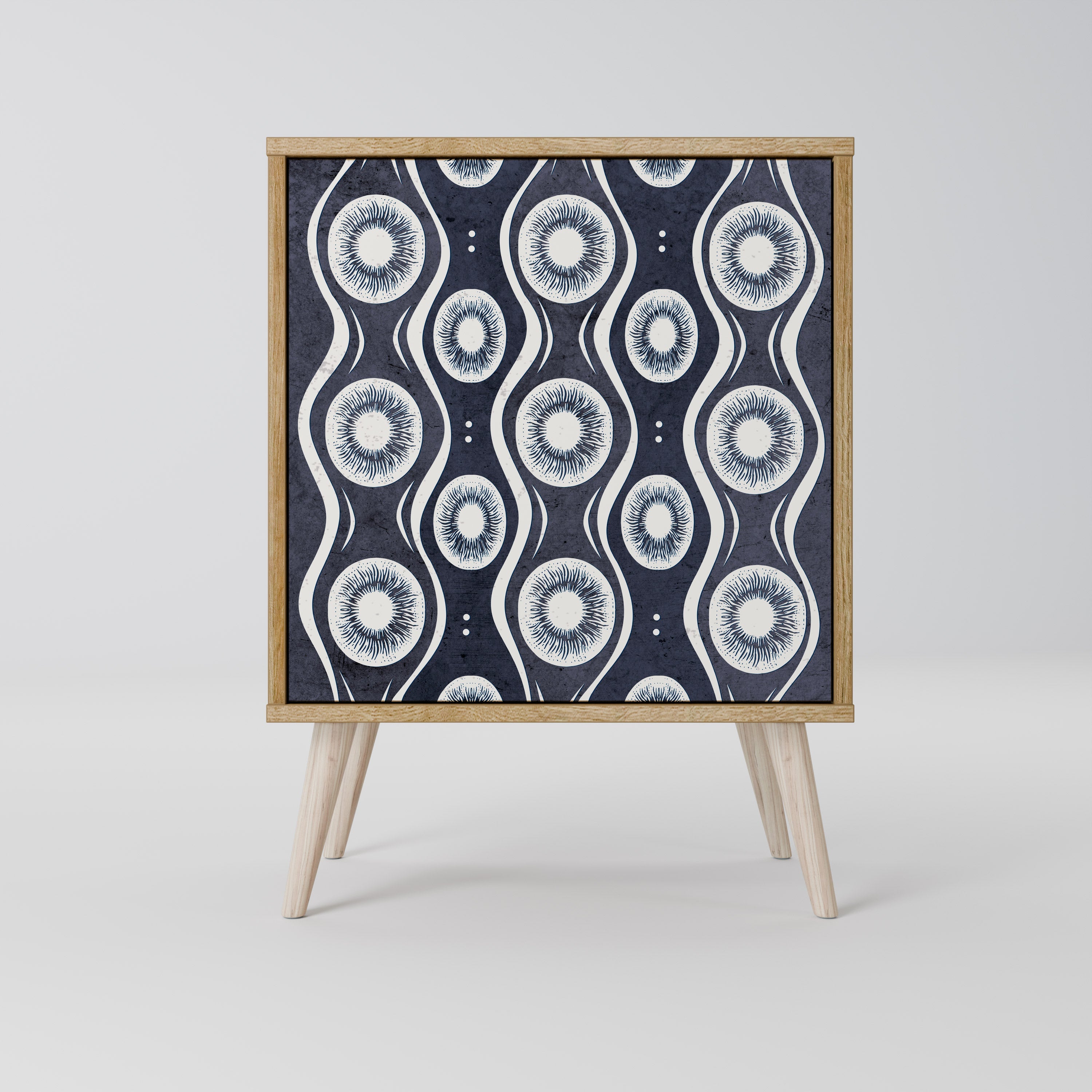 GRAPHITE EYES Aparador de 1 Porta em Efeito Carvalho