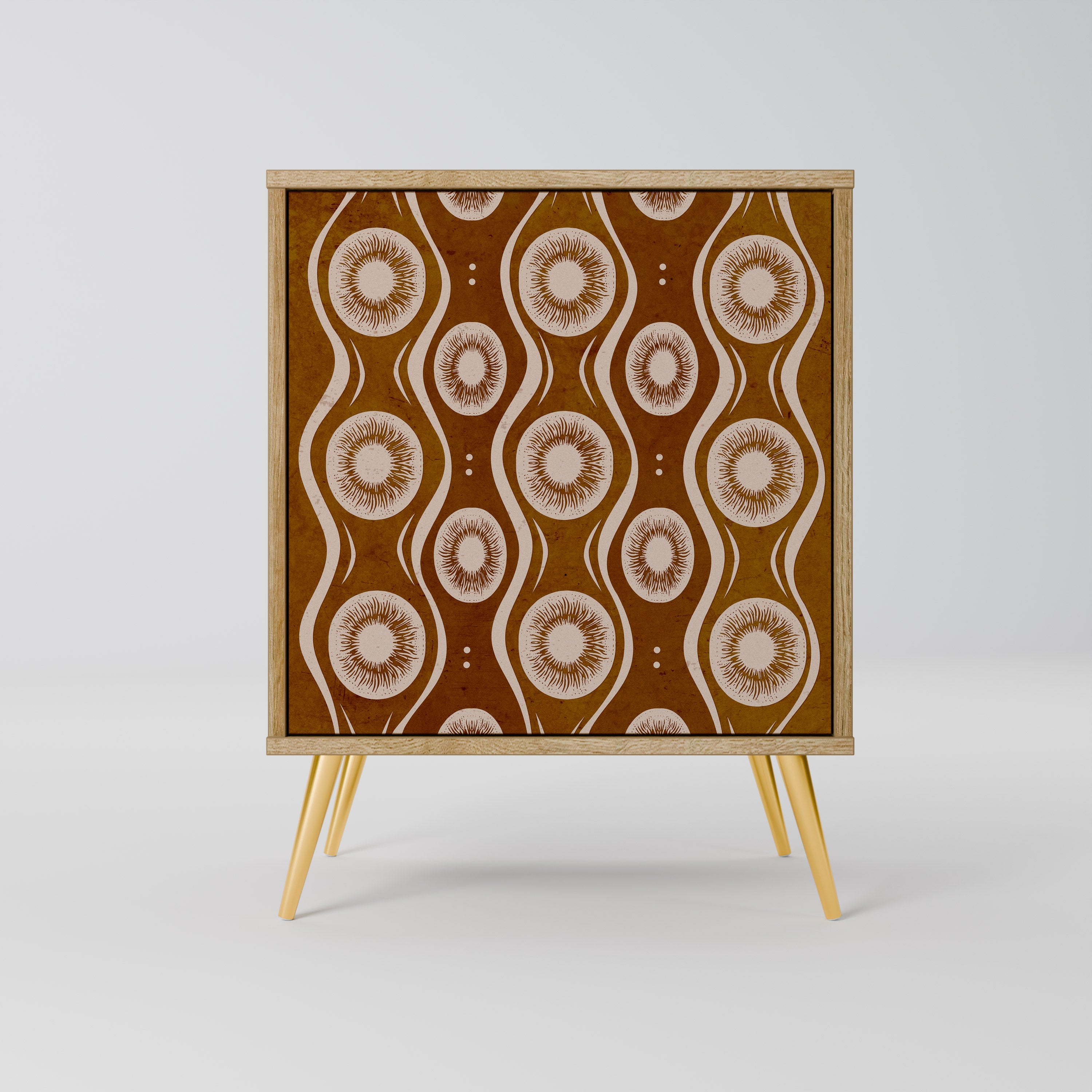 BROWN EYES Aparador de 1 Porta em Efeito Carvalho