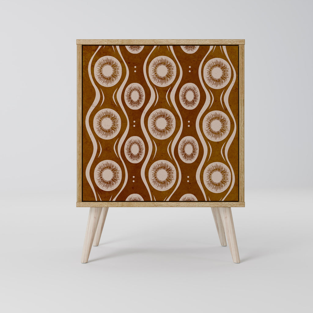 BROWN EYES Aparador de 1 Porta em Efeito Carvalho