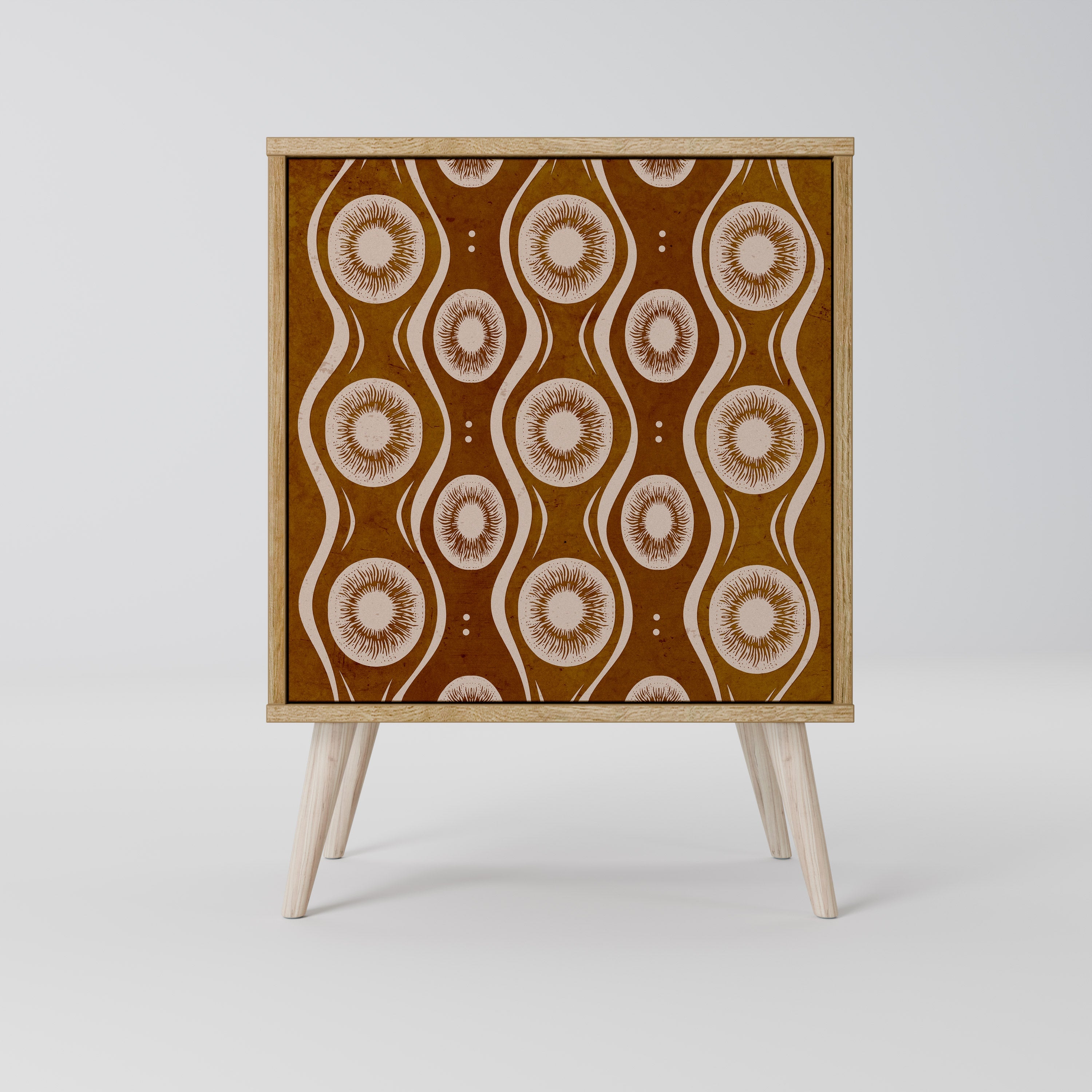 BROWN EYES Aparador de 1 Porta em Efeito Carvalho