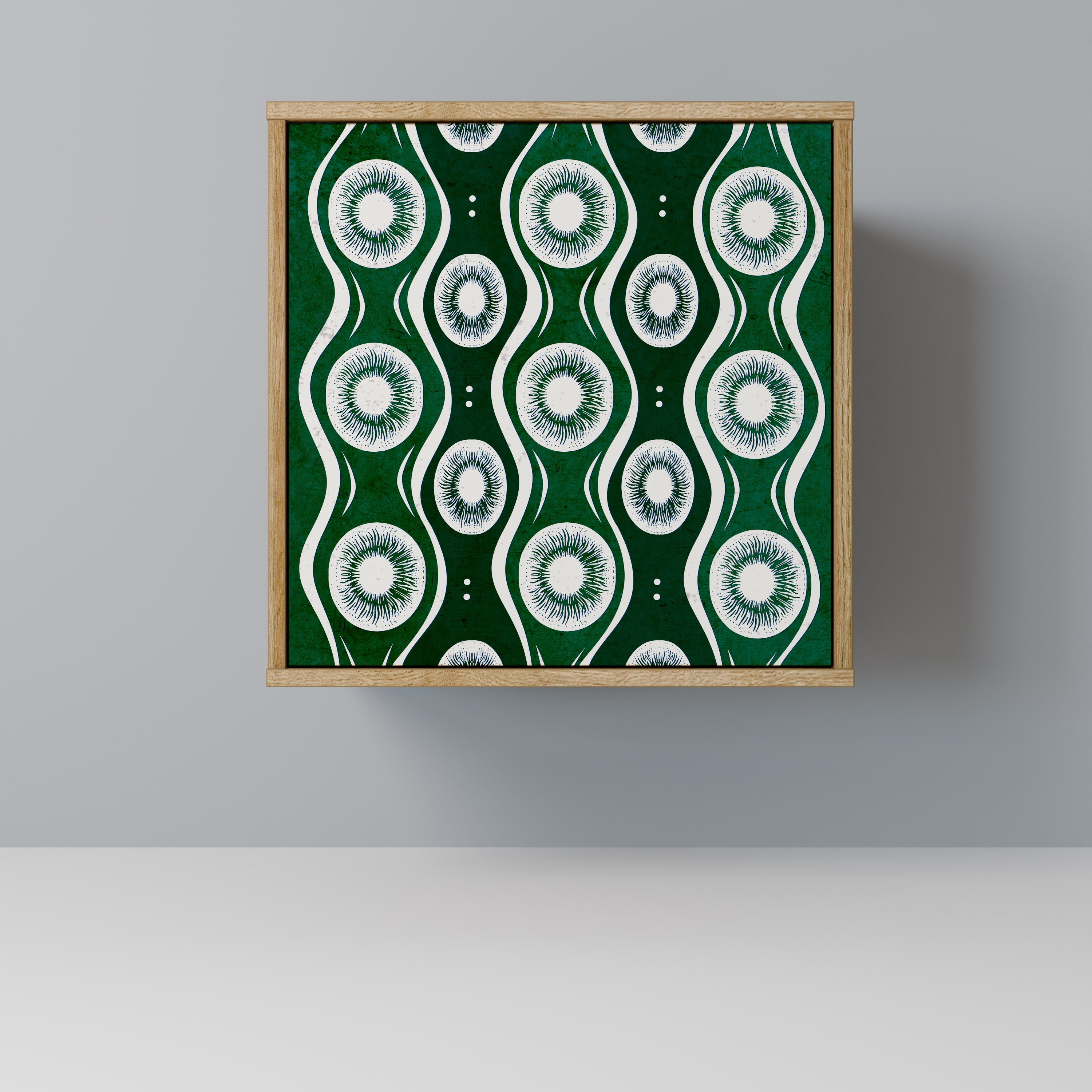 GREEN EYES Aparador de 1 Porta em Efeito Carvalho