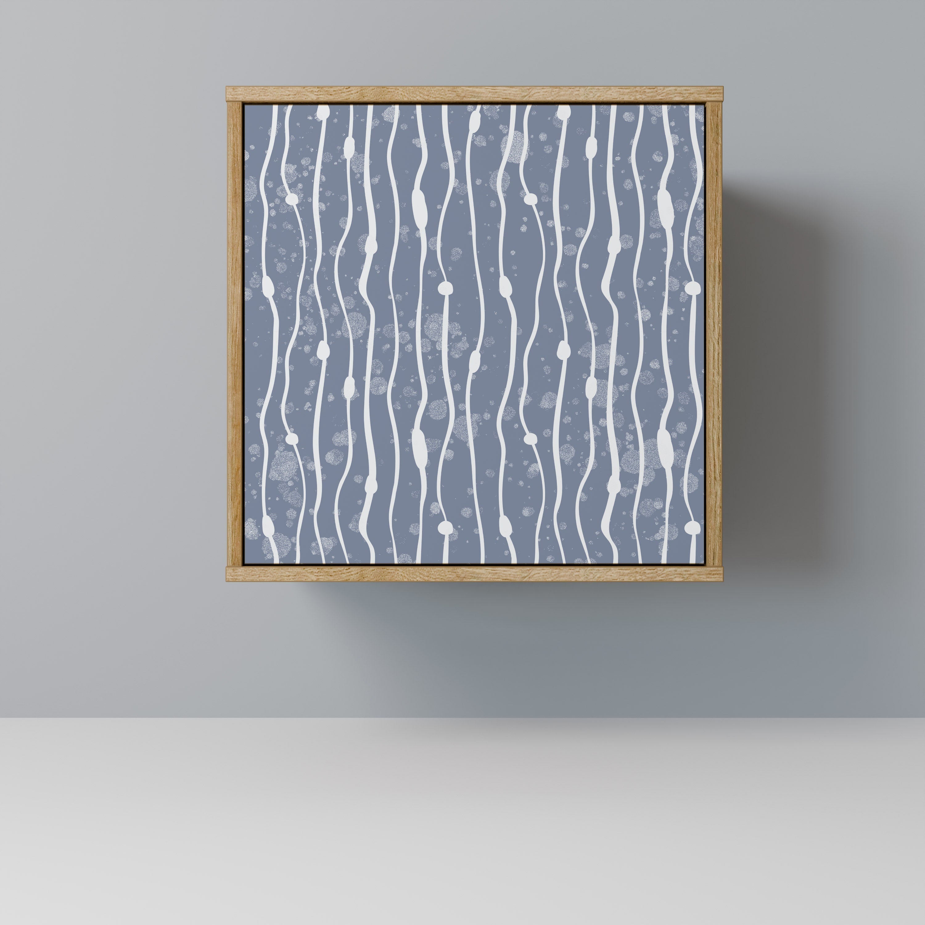 GRAPHITE RAIN Aparador de 1 Porta em Efeito Carvalho