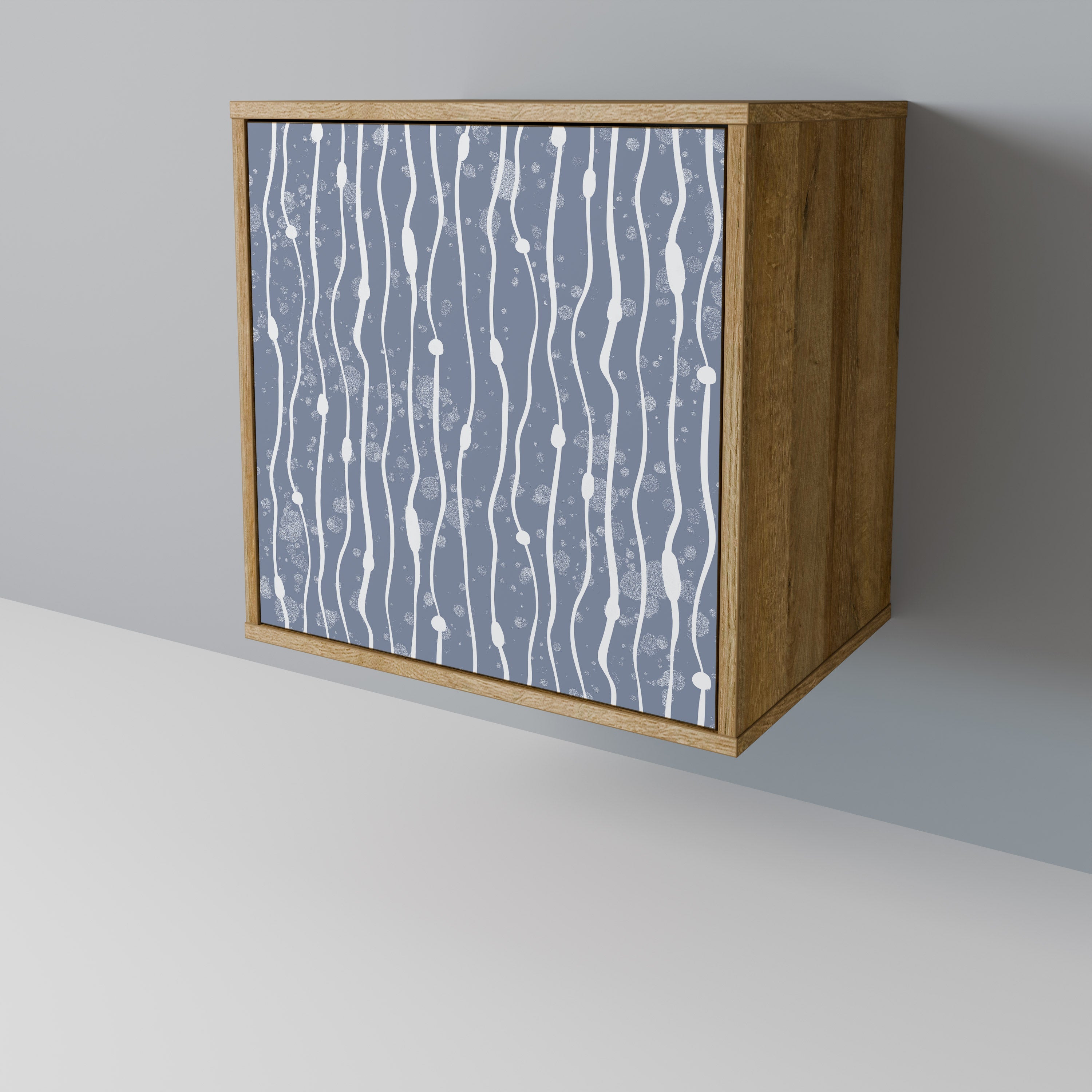 GRAPHITE RAIN Aparador de 1 Porta em Efeito Carvalho