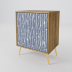 GRAPHITE RAIN Aparador de 1 Porta em Efeito Carvalho