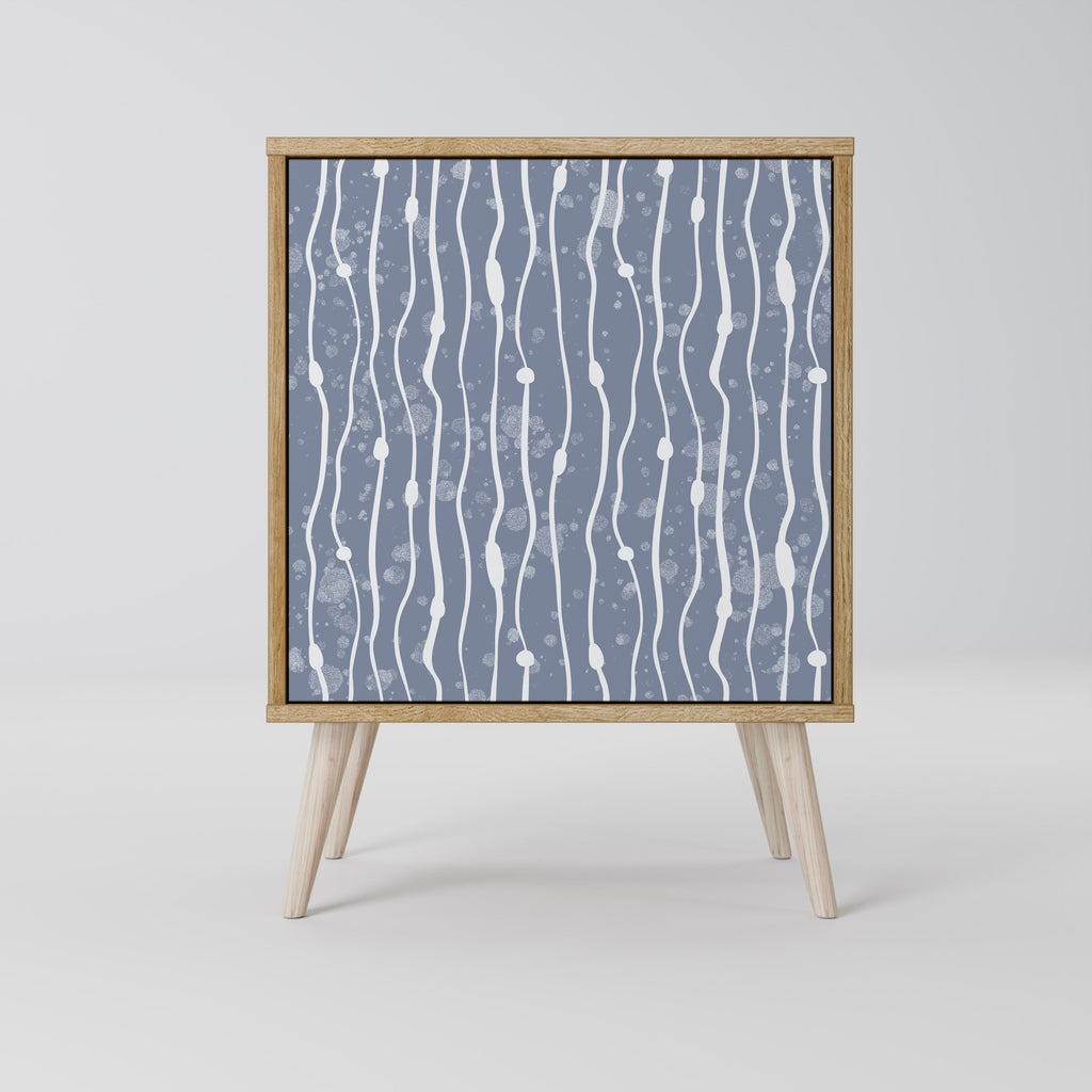 GRAPHITE RAIN Aparador de 1 Porta em Efeito Carvalho