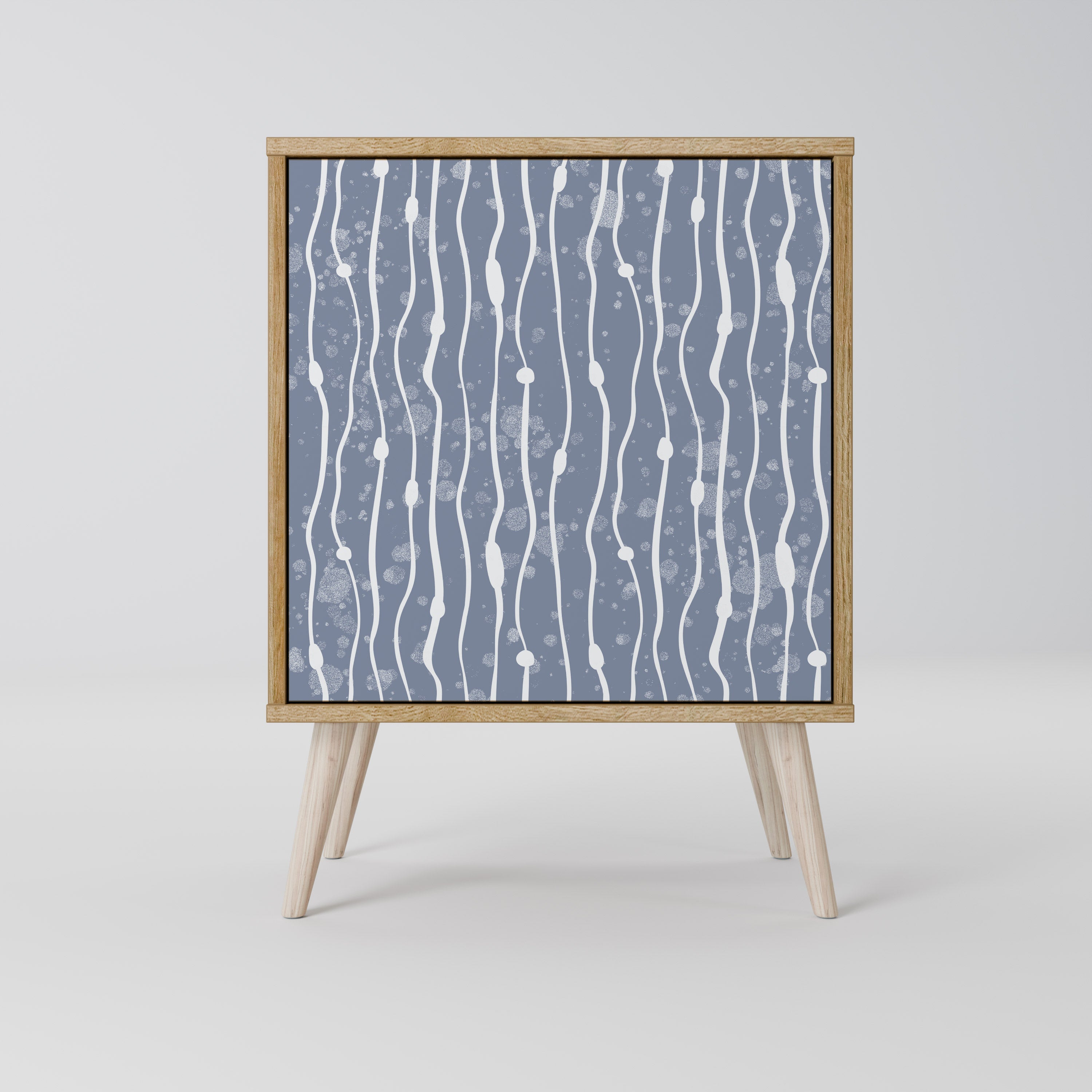 GRAPHITE RAIN Aparador de 1 Porta em Efeito Carvalho