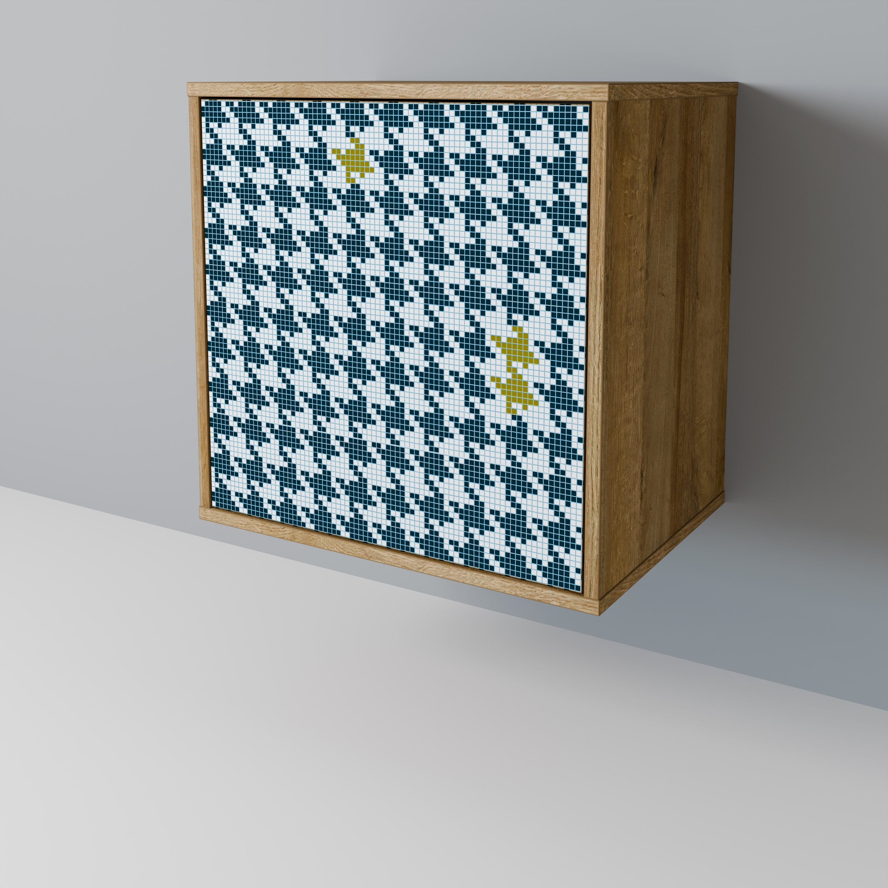 OUT OF CONTEXT Aparador de 1 Porta em Efeito Carvalho