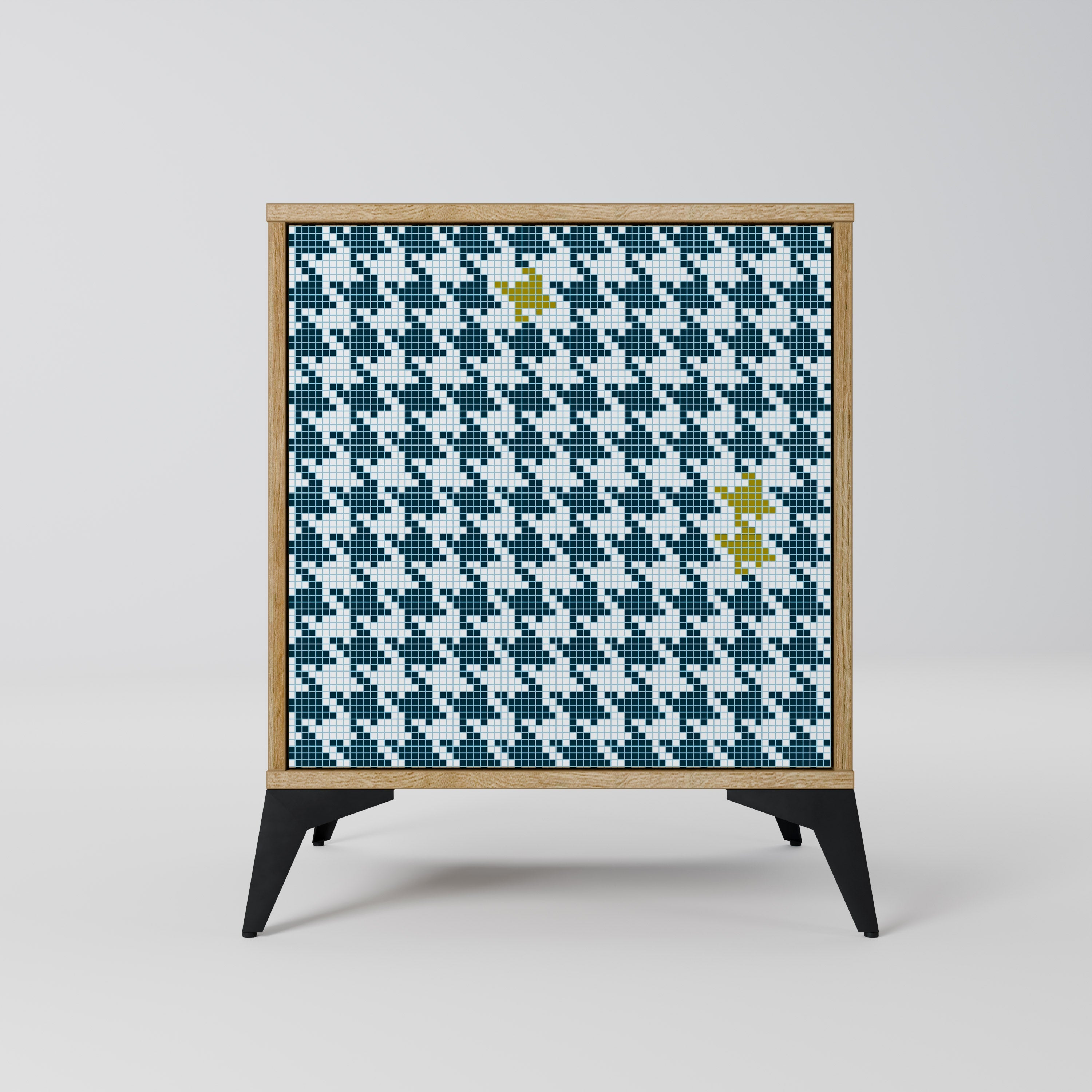 OUT OF CONTEXT Aparador de 1 Porta em Efeito Carvalho