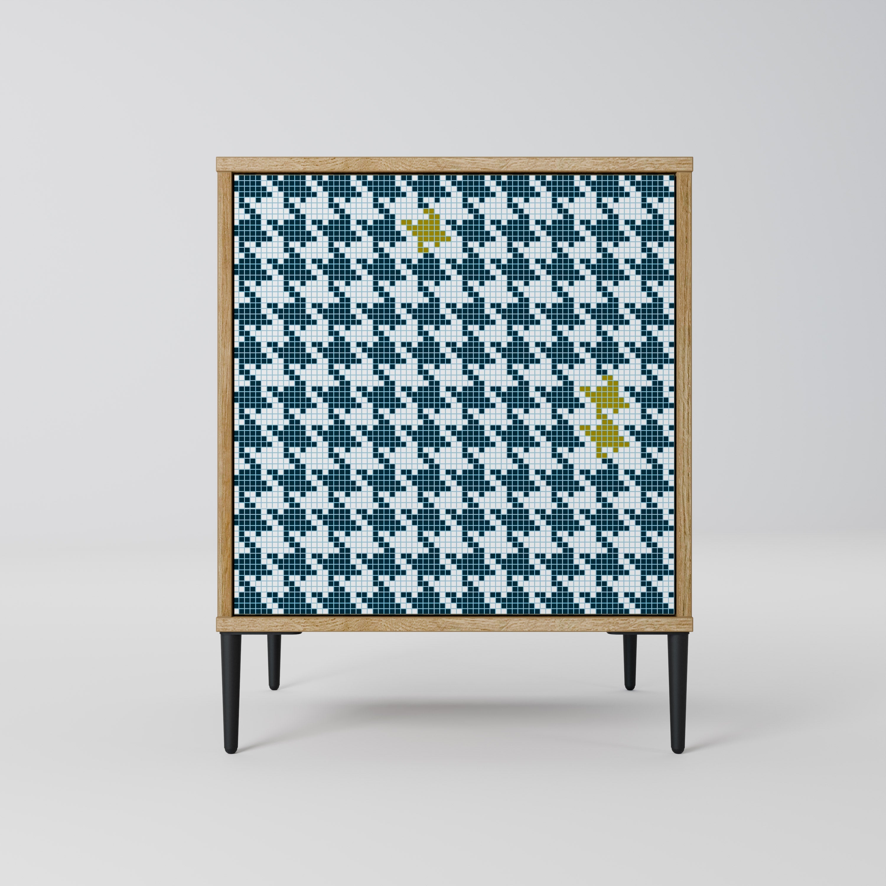 OUT OF CONTEXT Aparador de 1 Porta em Efeito Carvalho