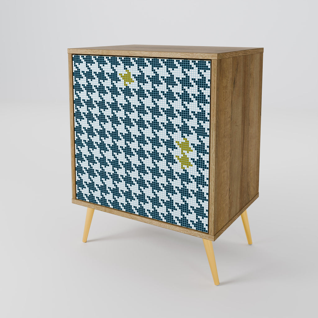 OUT OF CONTEXT Aparador de 1 Porta em Efeito Carvalho