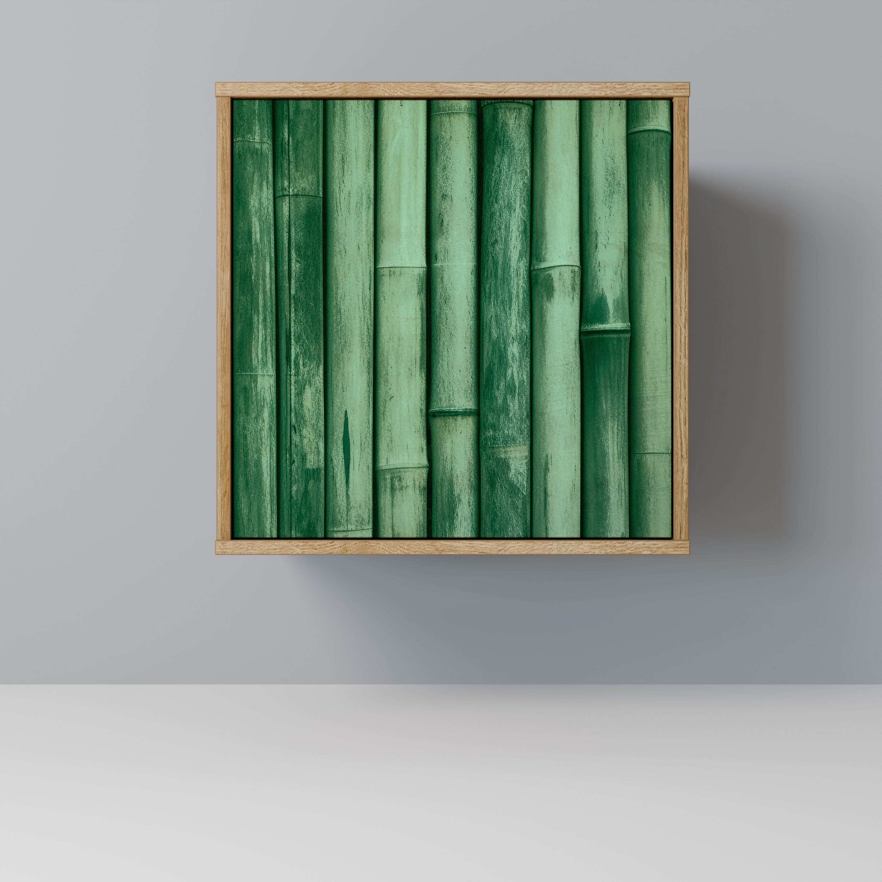 NATURAL GREEN Aparador de 1 Porta em Efeito Carvalho