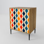 COLORFUL NOSTALGIA Aparador de 1 Porta em Efeito Carvalho